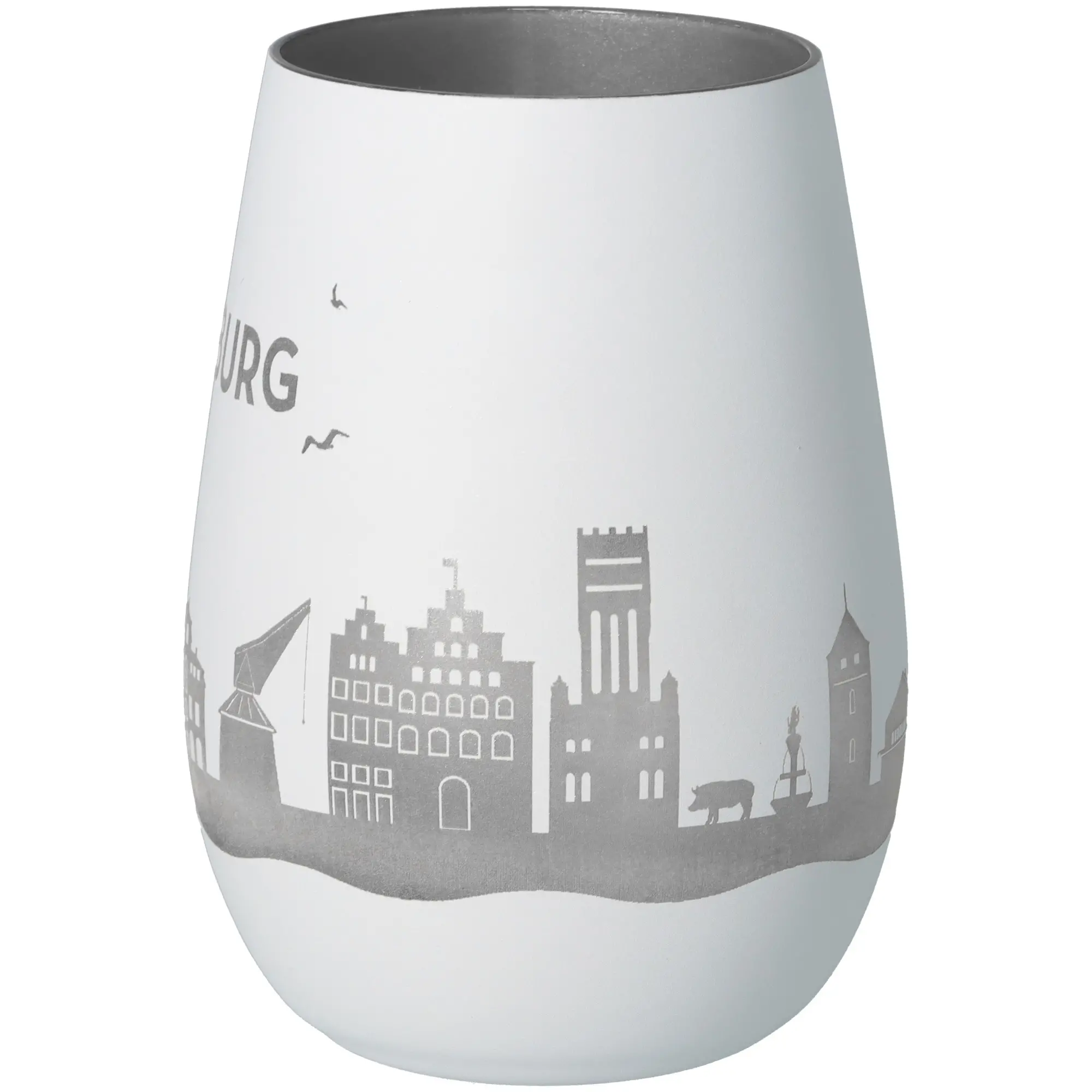 Windlicht Skyline Lüneburg Töpferei, Krug, Porzellan, Vase, Glas