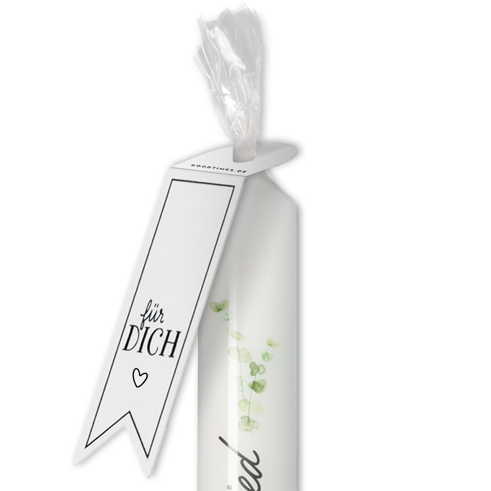 Stabkerze Eukalyptus "Just Married" Stabkerze Eukalyptus "Just Married"