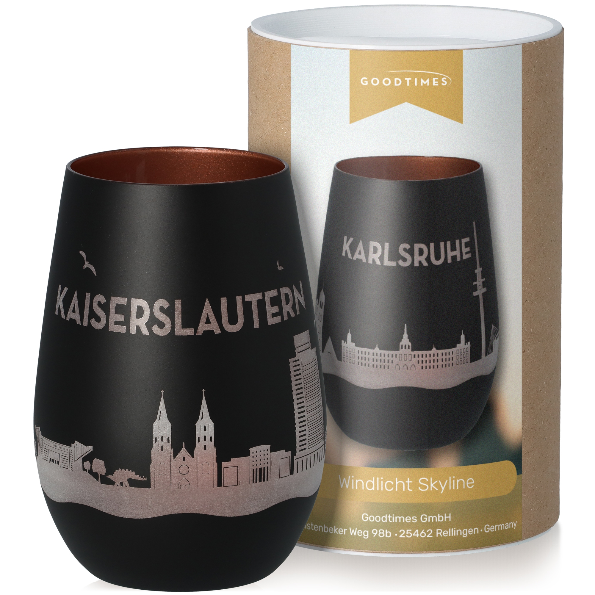 Windlicht Skyline Kaiserslautern Krug, Töpferei
