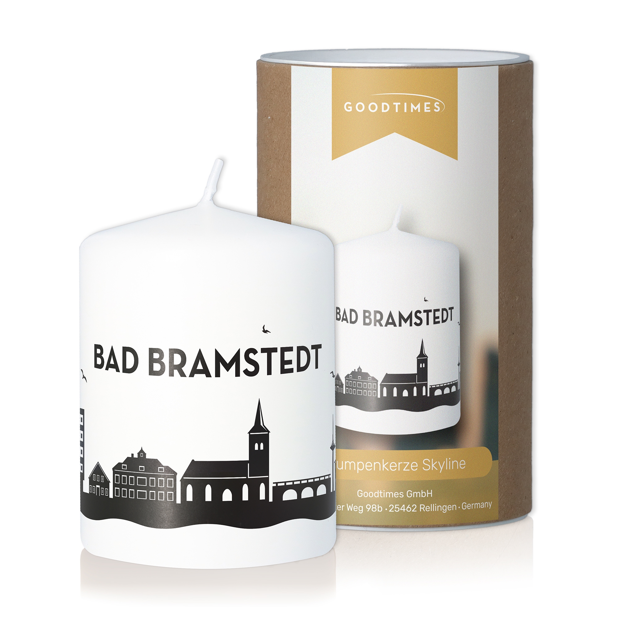 Stumpenkerze Skyline Bad Bramstedt Kerze