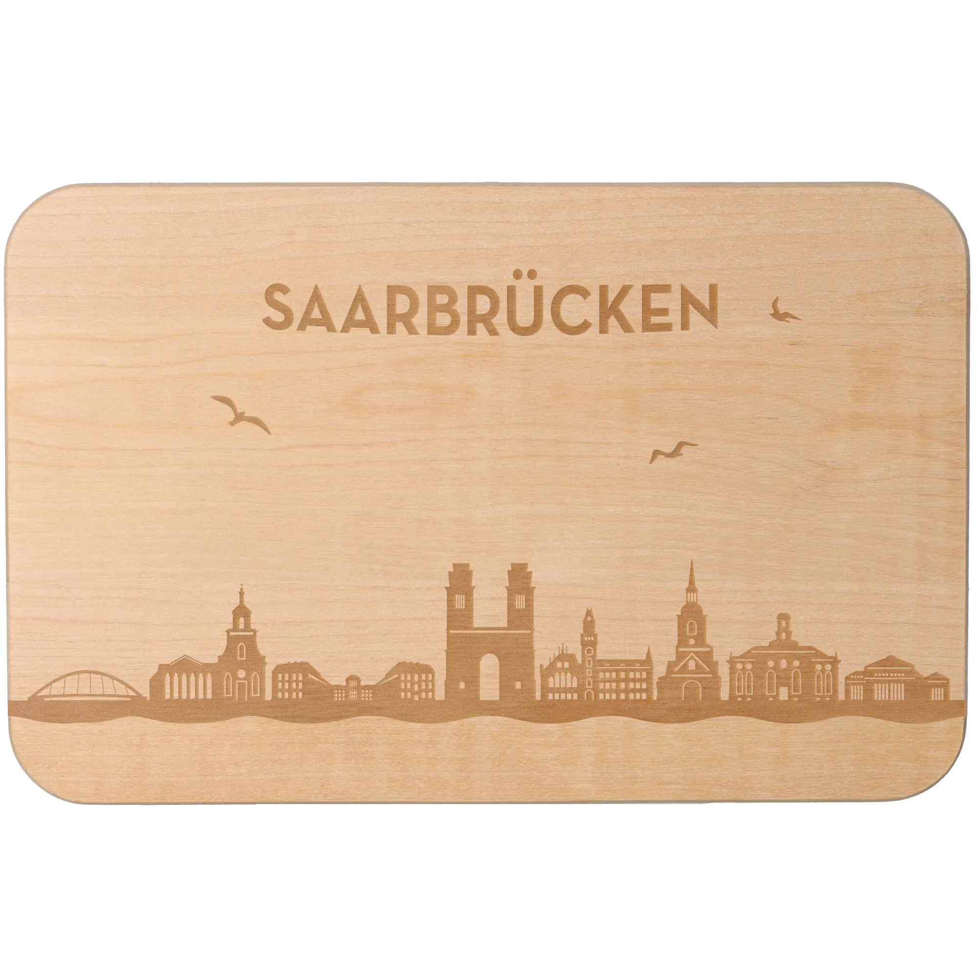 Frühstücksbrett Skyline Saarbrücken