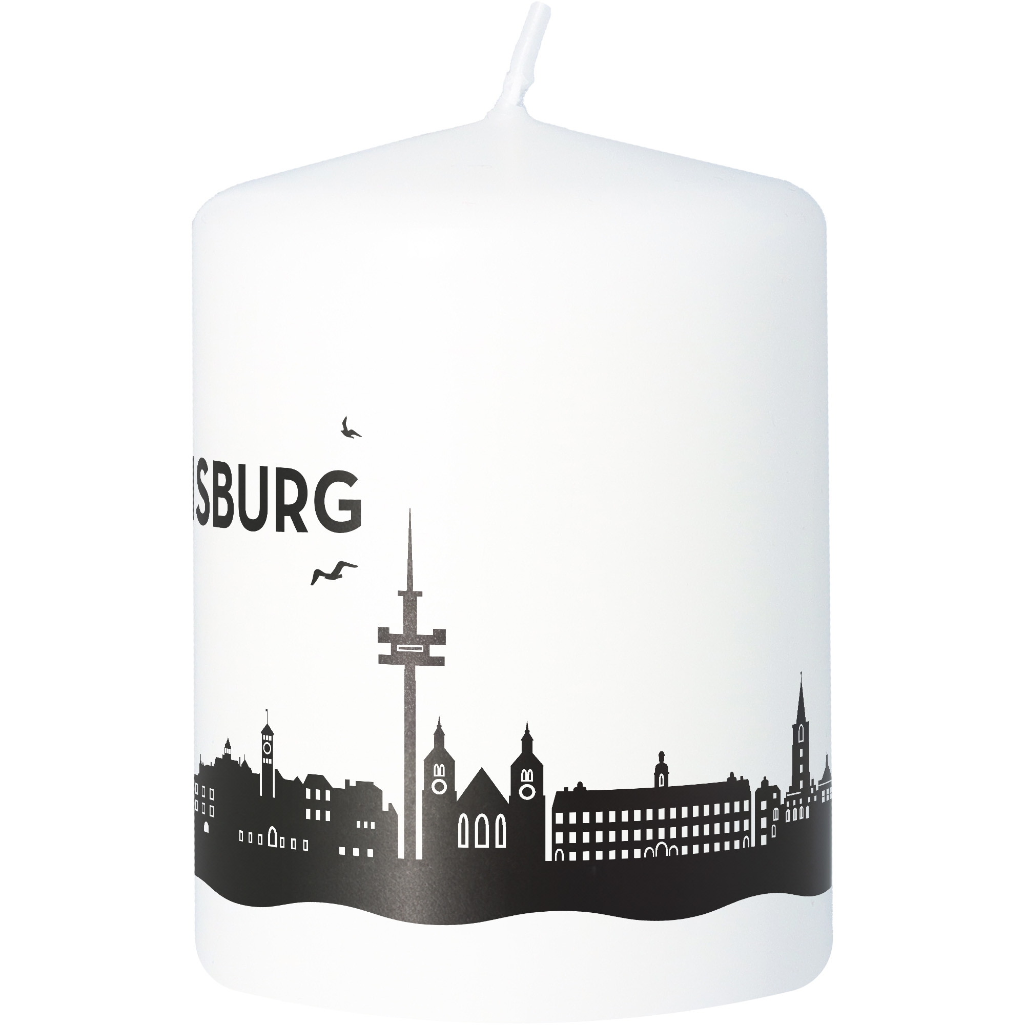 Stumpenkerze Skyline Regensburg Kerze