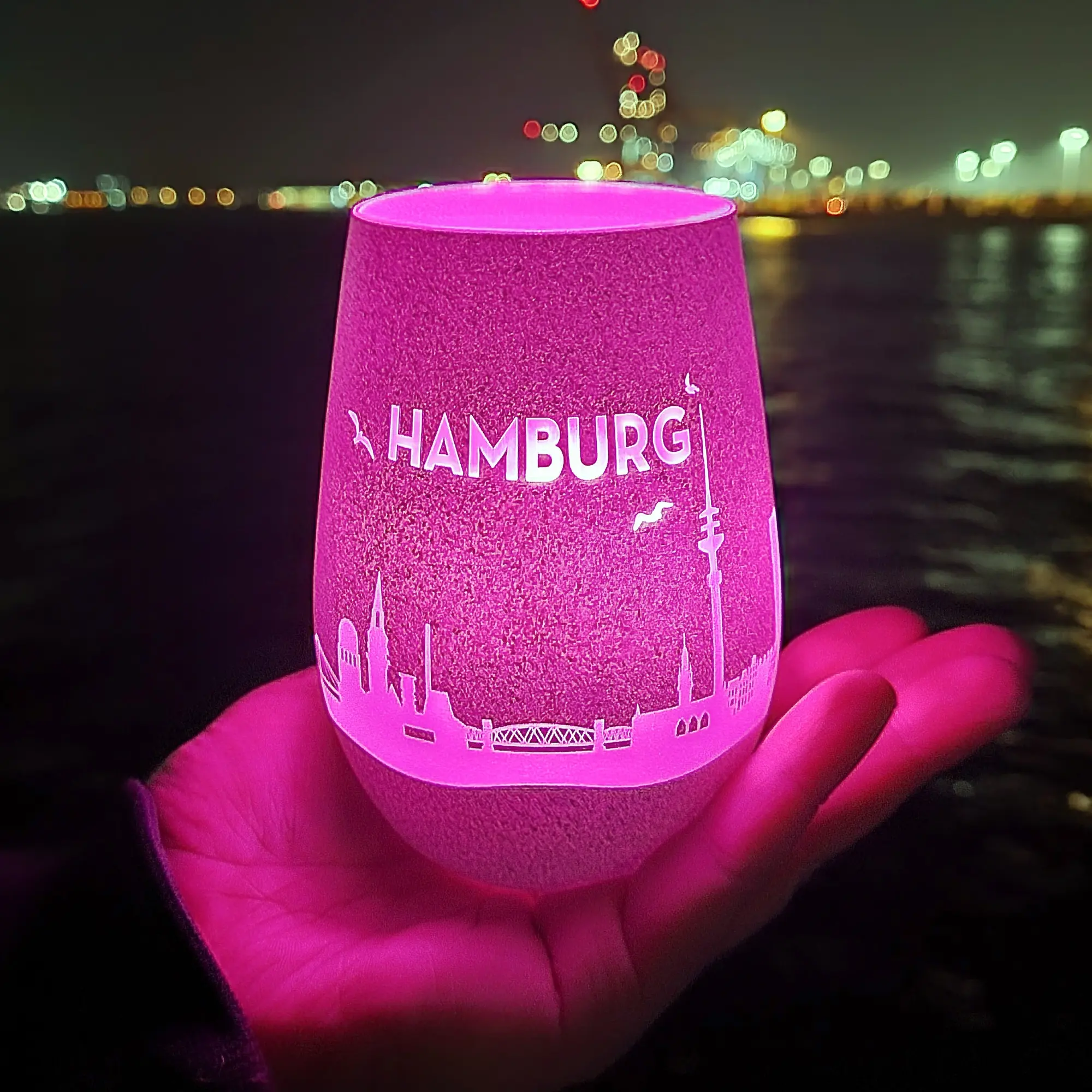 Windlicht Skyline Hamburg