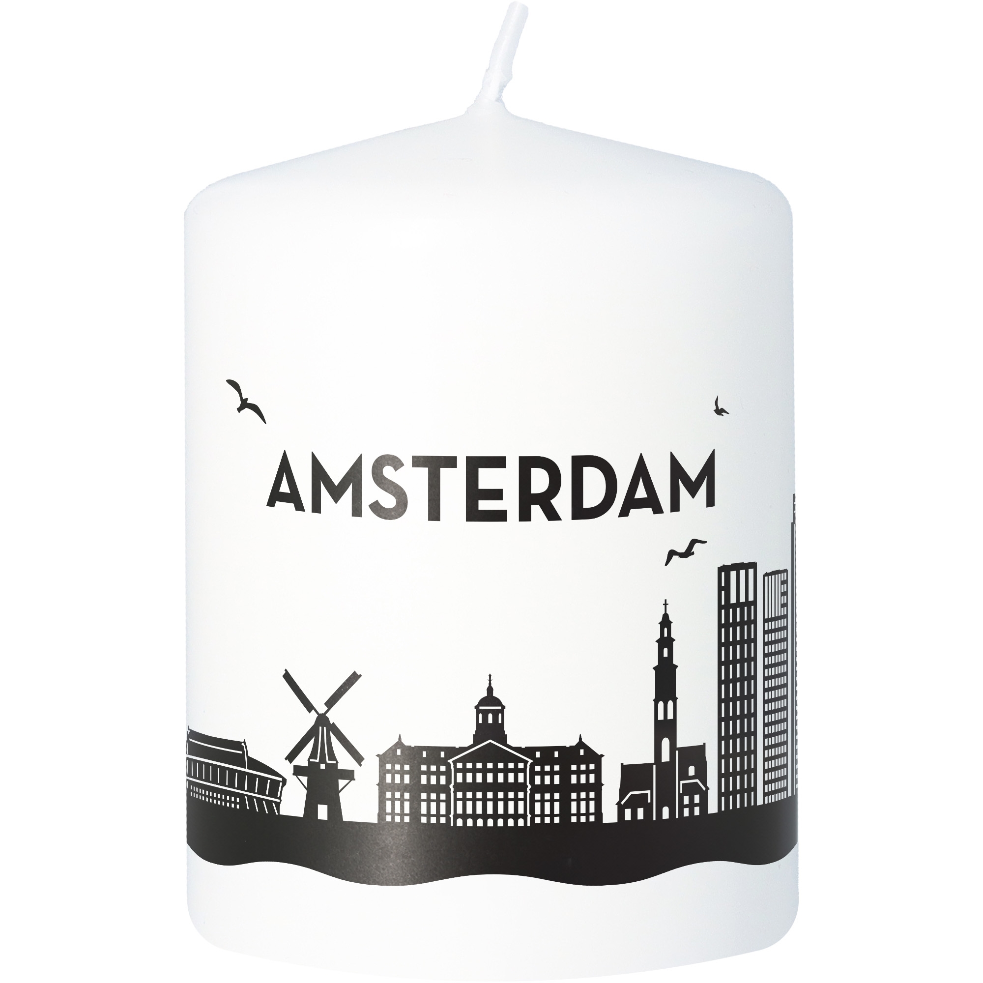 Stumpenkerze Skyline Amsterdam Kerze