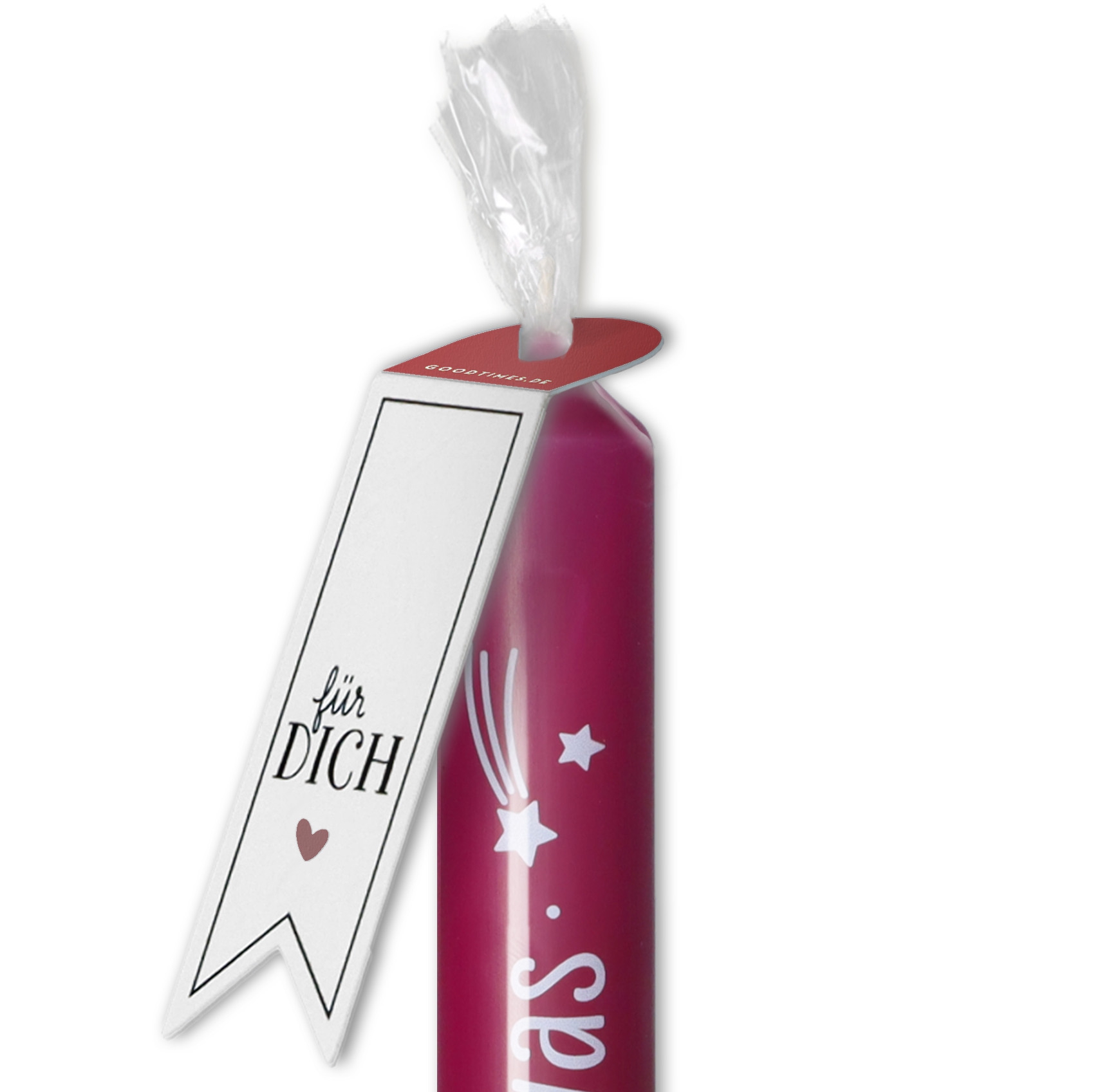 Stabkerze Himbeer "Wünsch dir was" Stabkerze Himbeer "Wünsch dir was"