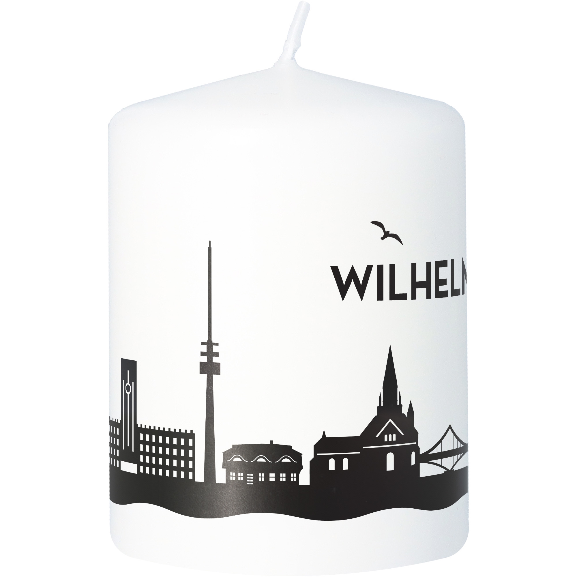 Stumpenkerze Skyline Wilhelmshaven Stumpenkerze Skyline Wilhelmshaven