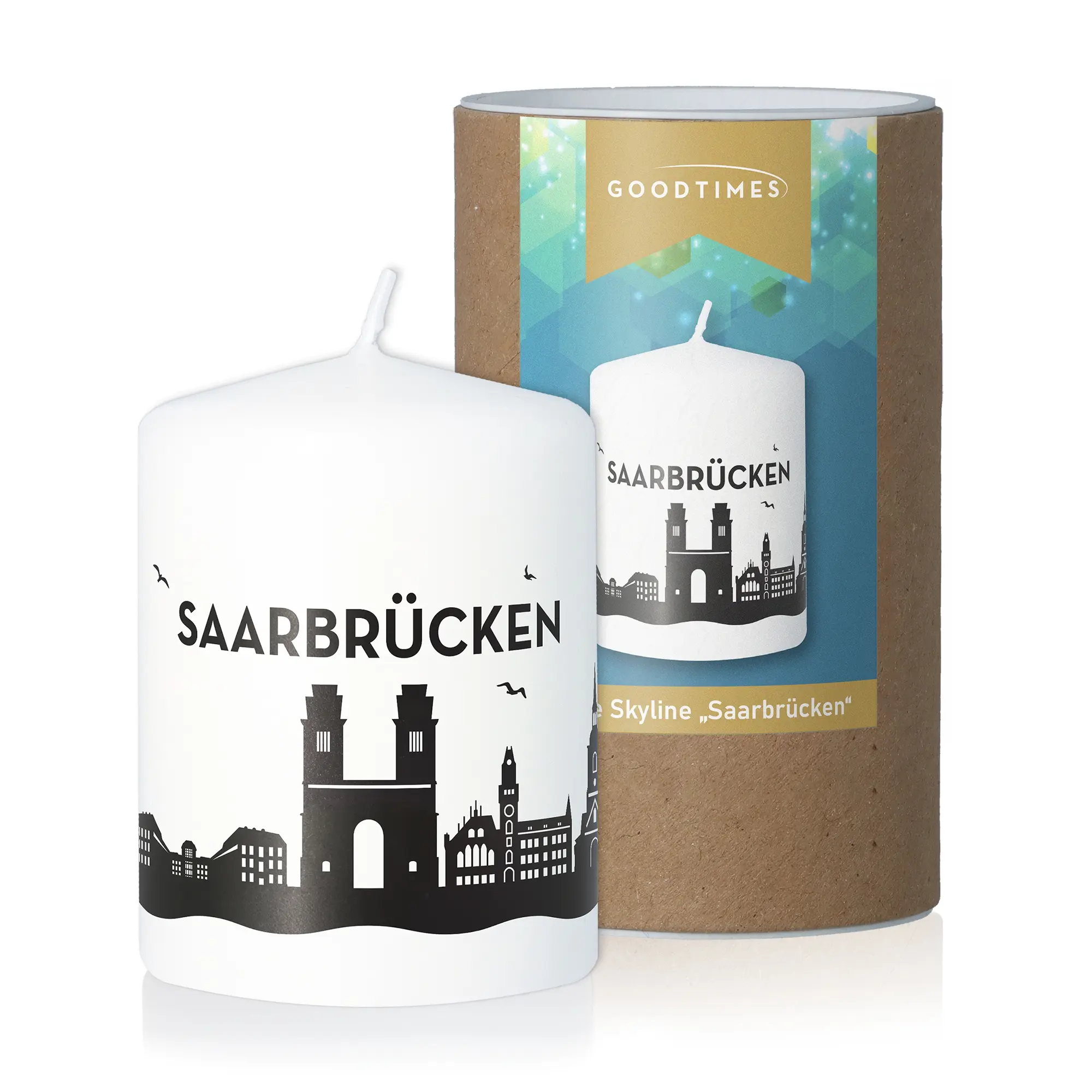 Stumpenkerze Skyline Saarbrücken