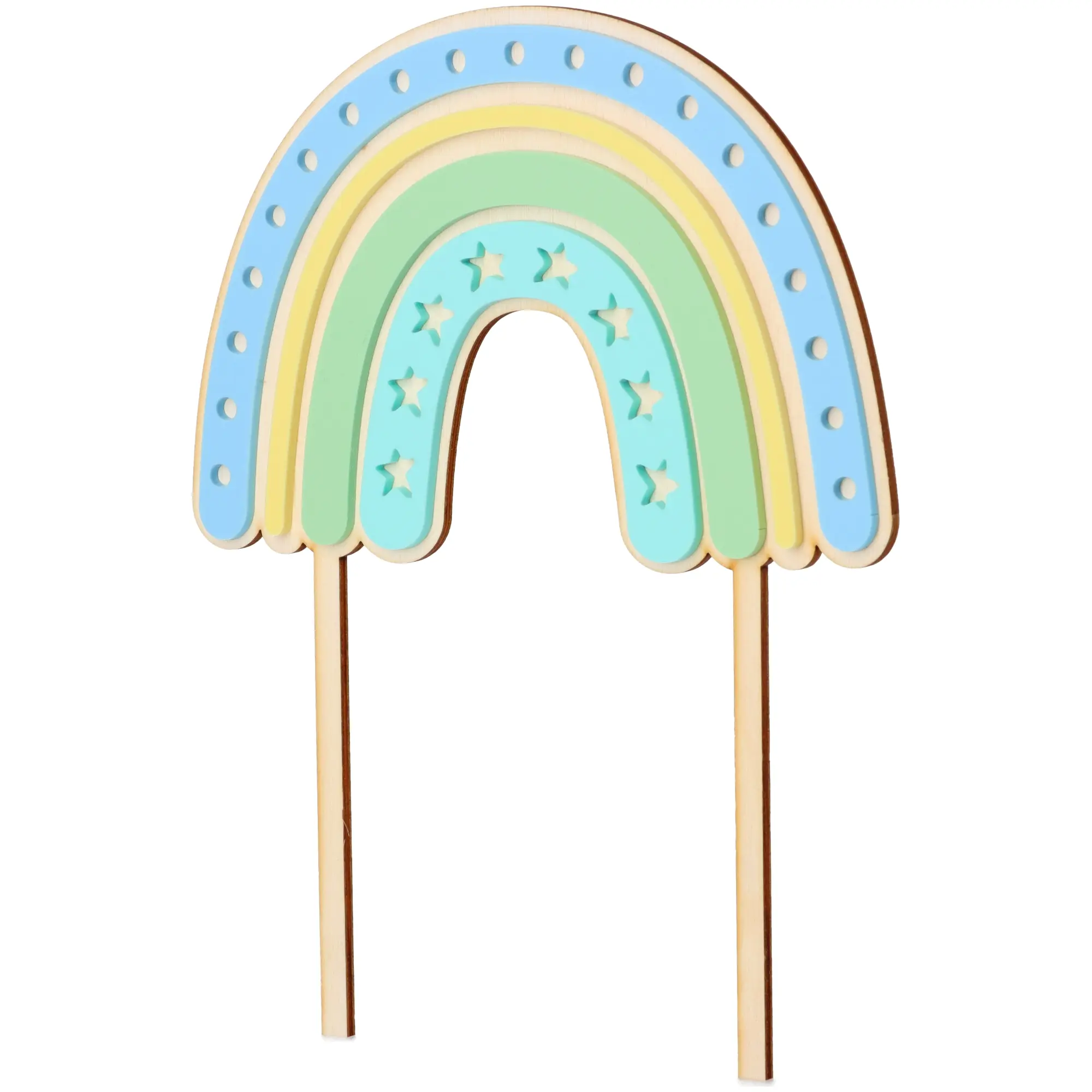 Cake Topper Regenbogen mit Sternen