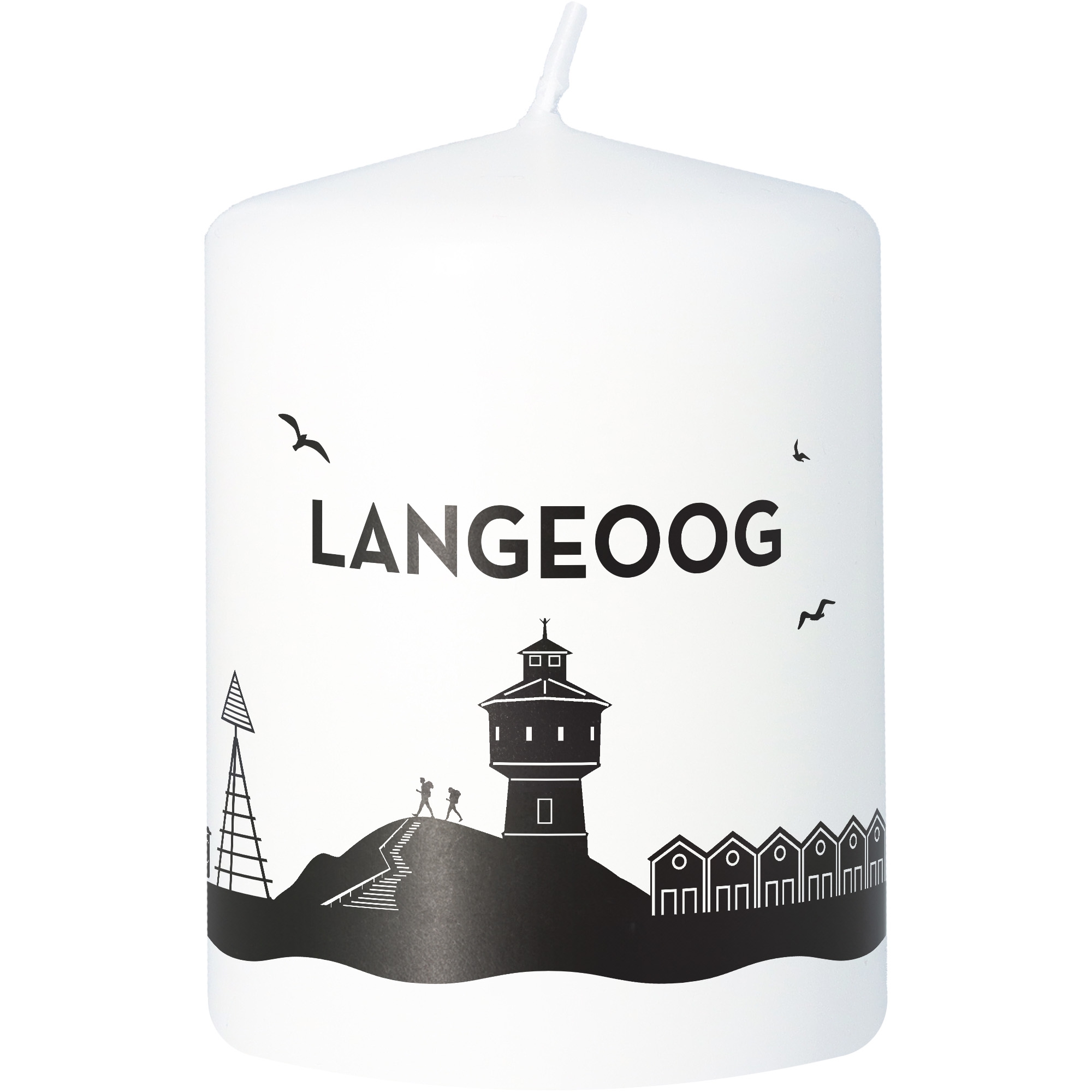 Stumpenkerze Skyline Langeoog Stumpenkerze Skyline Langeoog