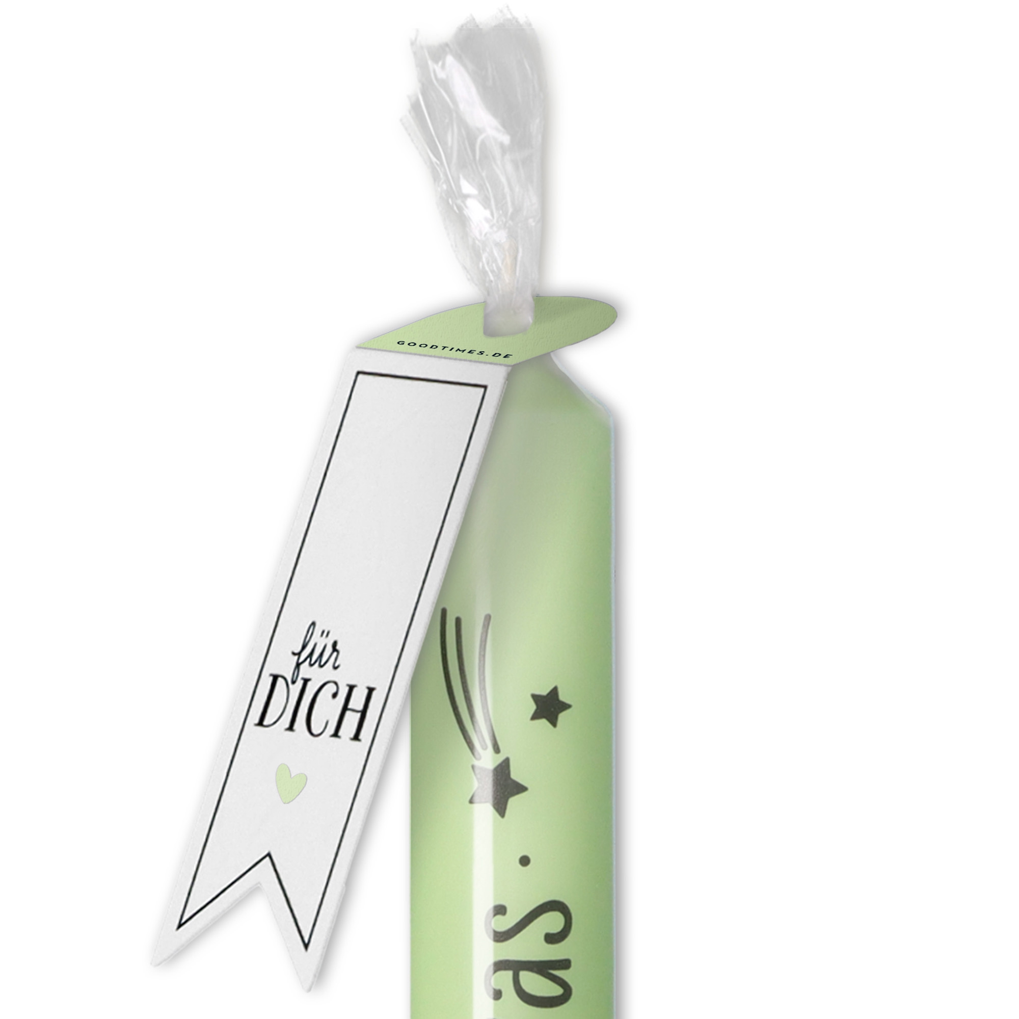 Stabkerze Mintgrün "Wünsch dir was" Stabkerze Mintgrün "Wünsch dir was"
