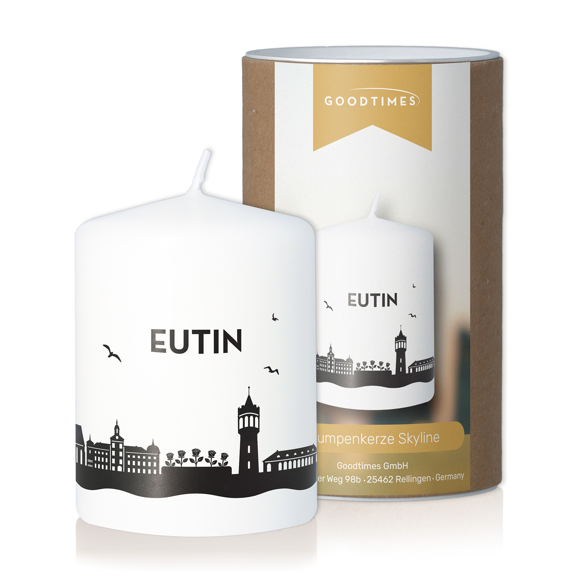 Stumpenkerze Skyline Eutin Kerze