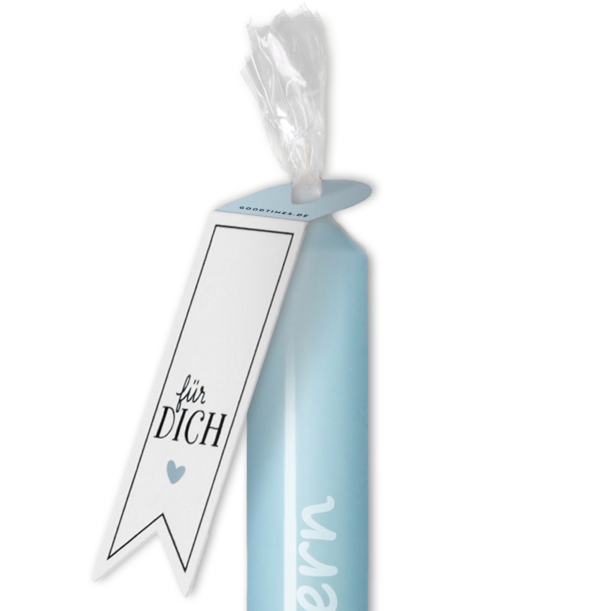 Stabkerze Hellblau "Frohe Ostern" Stabkerze Hellblau "Frohe Ostern"