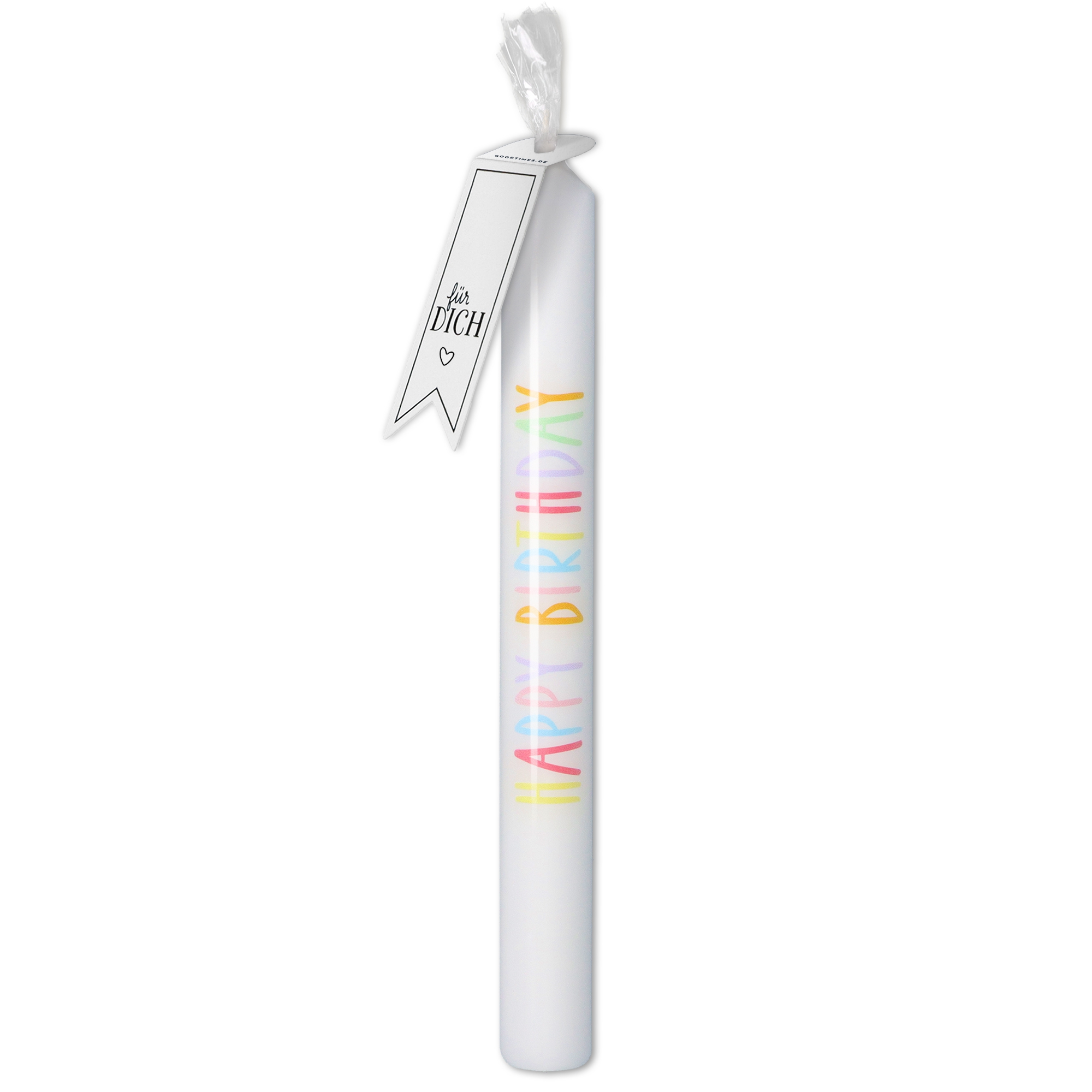 Stabkerze "Happy Birthday" Flasche, Zylinder