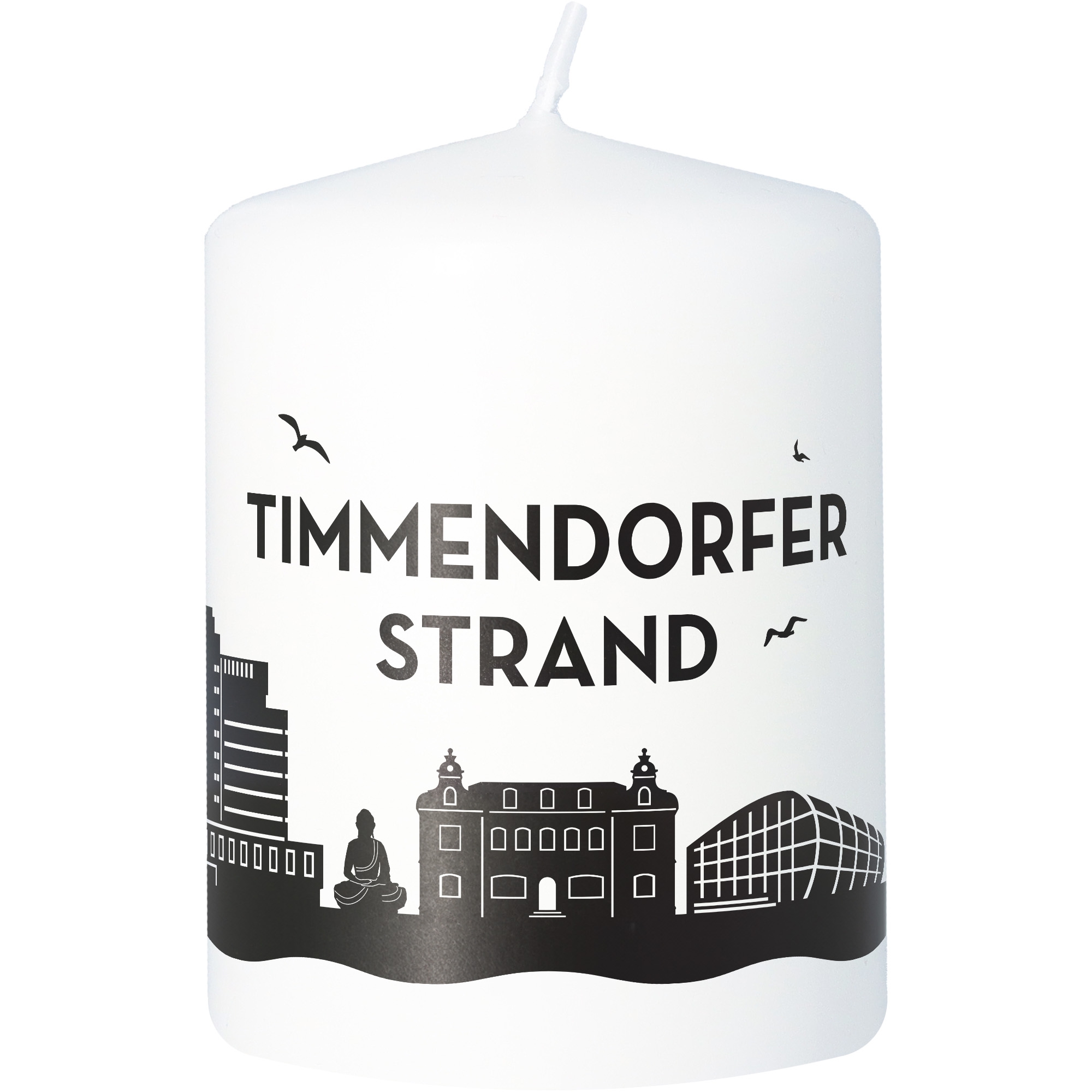 Stumpenkerze Skyline Timmendorfer Strand Stumpenkerze Skyline Timmendorfer Strand