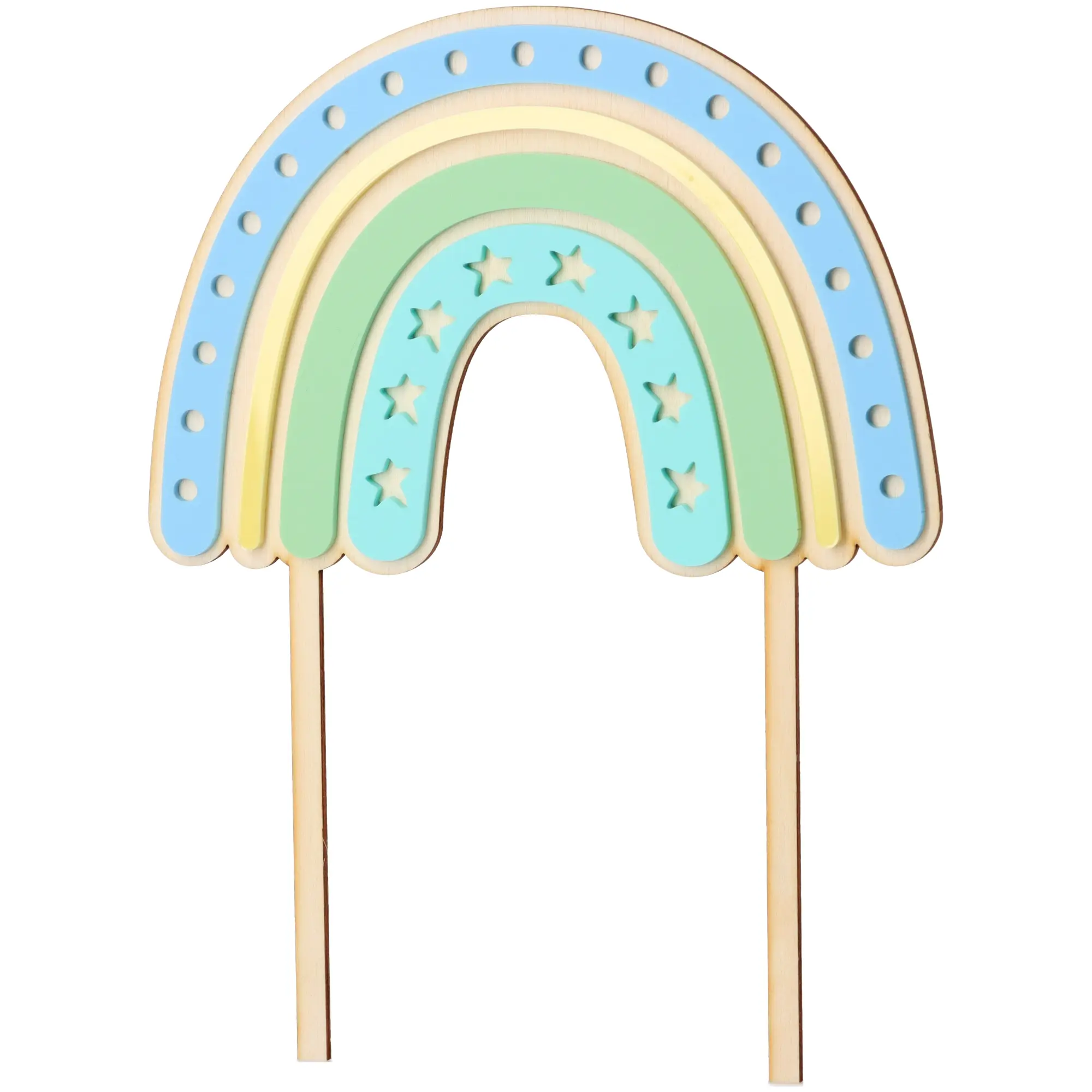 Cake Topper Regenbogen mit Sternen