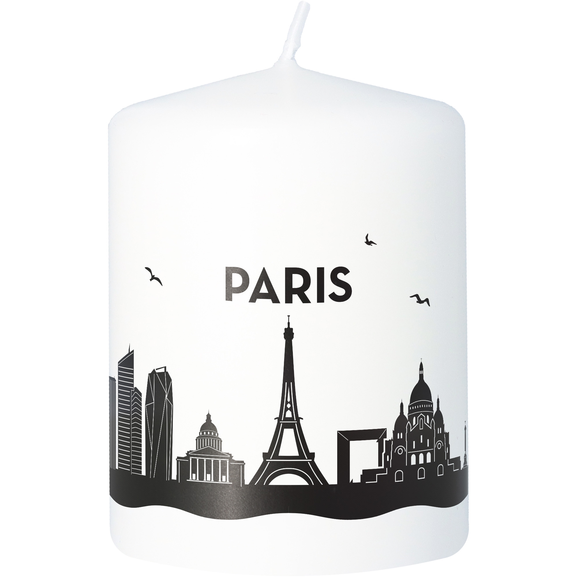 Stumpenkerze Skyline Paris Lampe, Tier, Vogel