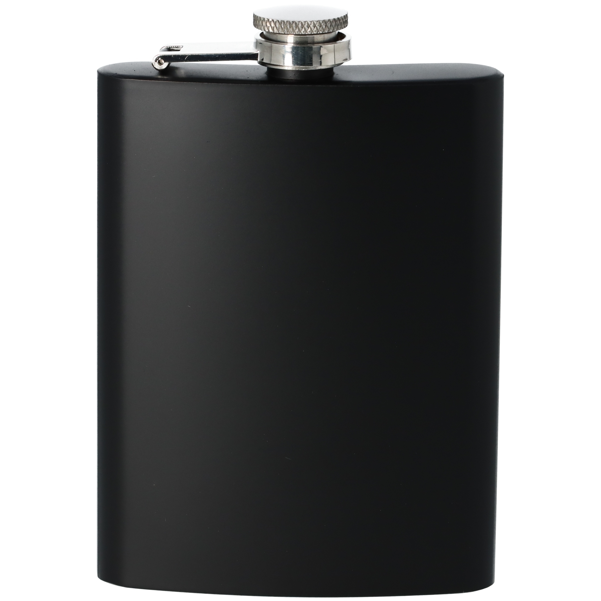 Flachmann Dein Design Schwarz mit Gravur Flachmann Dein Design Schwarz mit Gravur