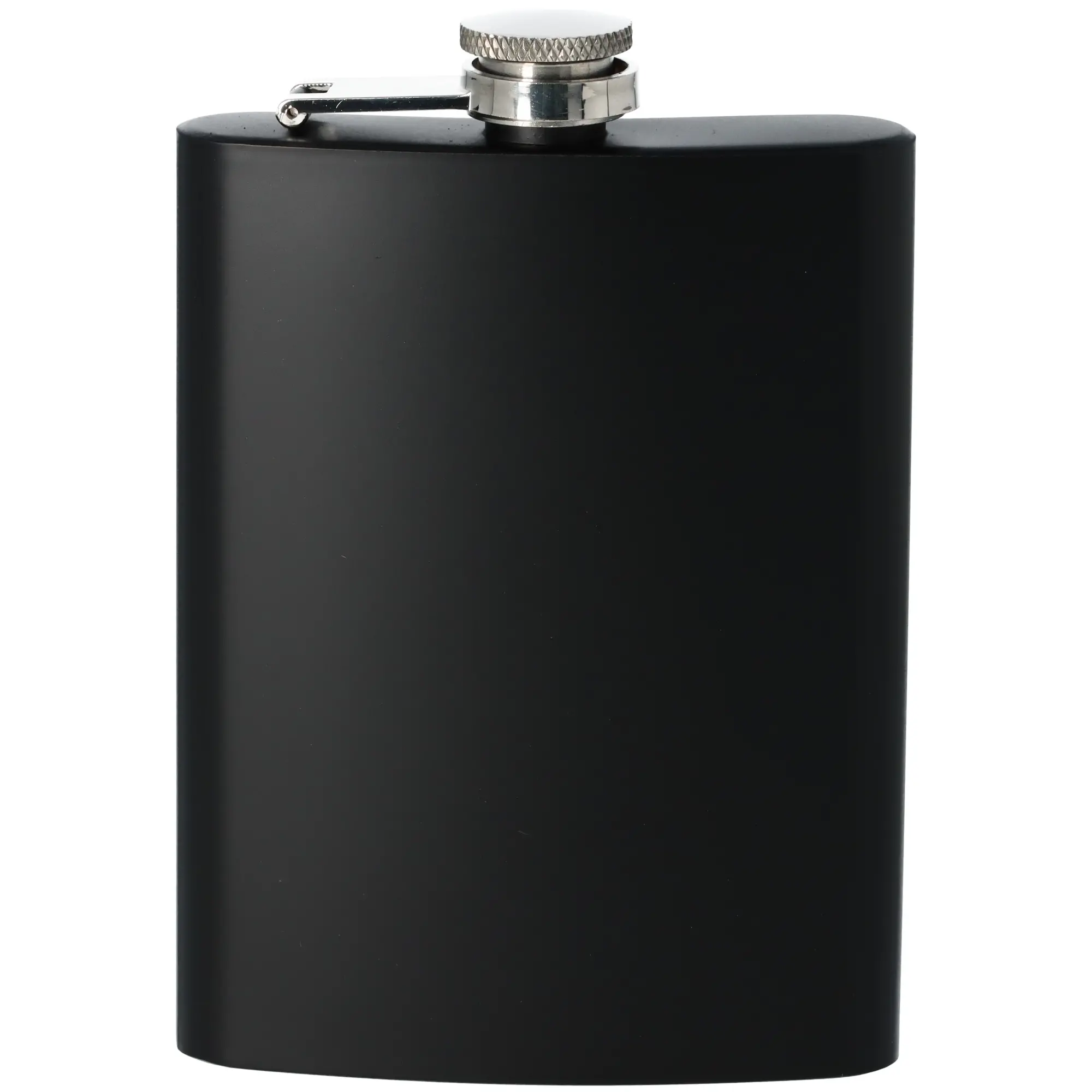 Flachmann Dein Design Schwarz mit Gravur