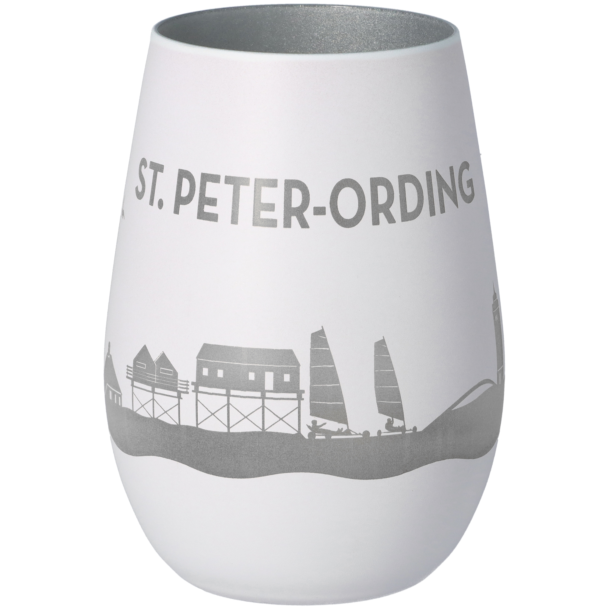 Windlicht Skyline St. Peter-Ording Töpferei, Glas, Einmachglas
