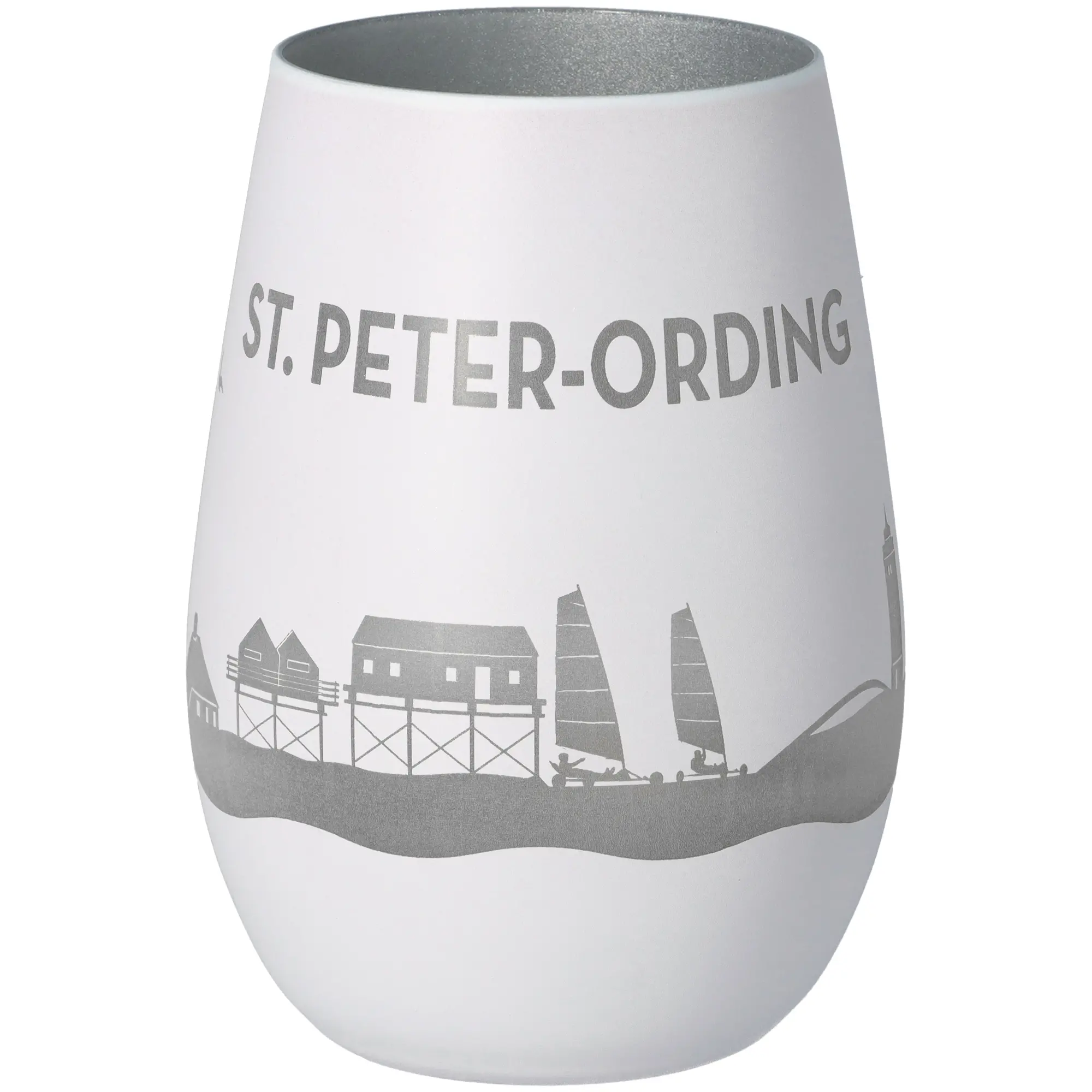 Windlicht Skyline St. Peter-Ording Töpferei, Glas, Einmachglas