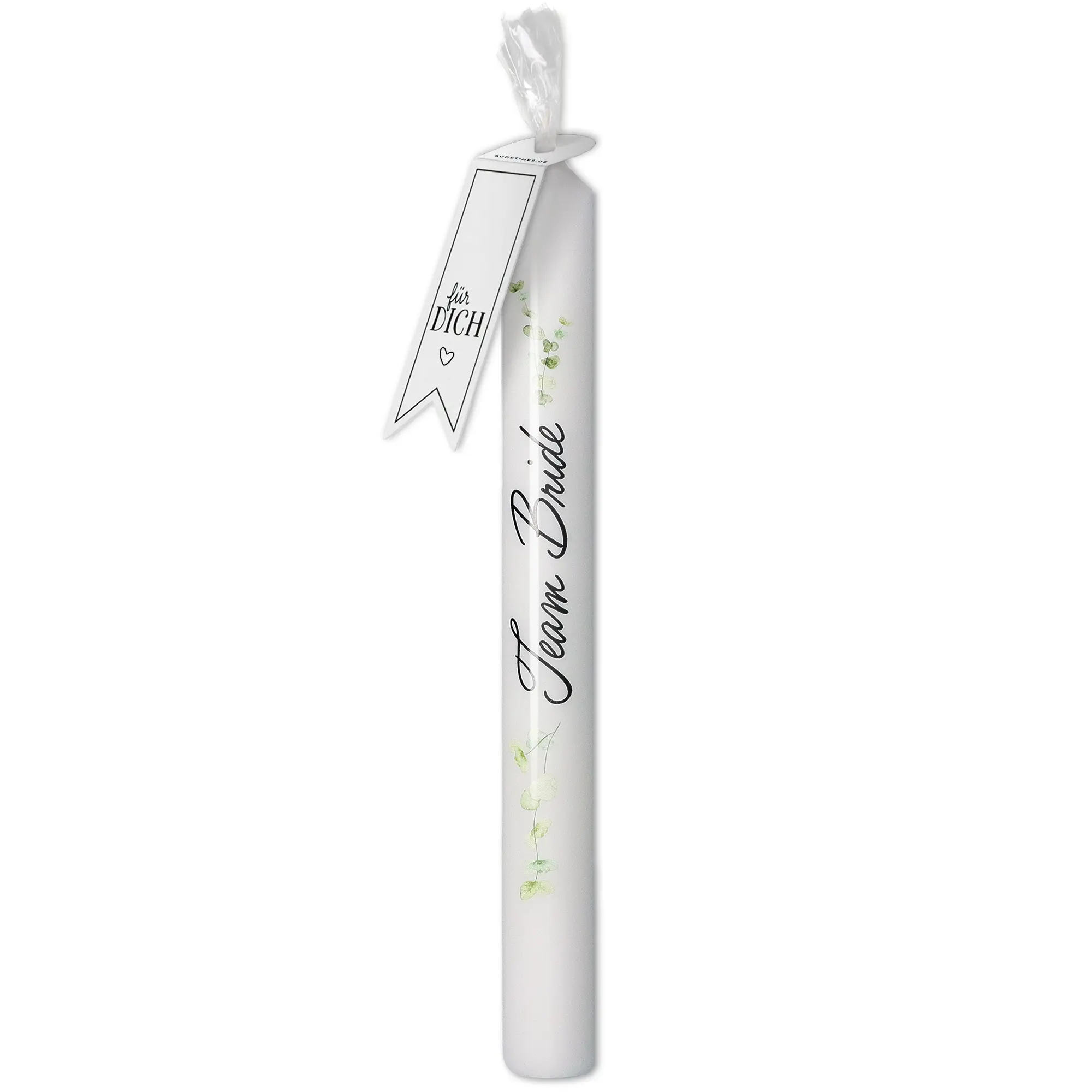 Stabkerze Eukalyptus "Team Bride"