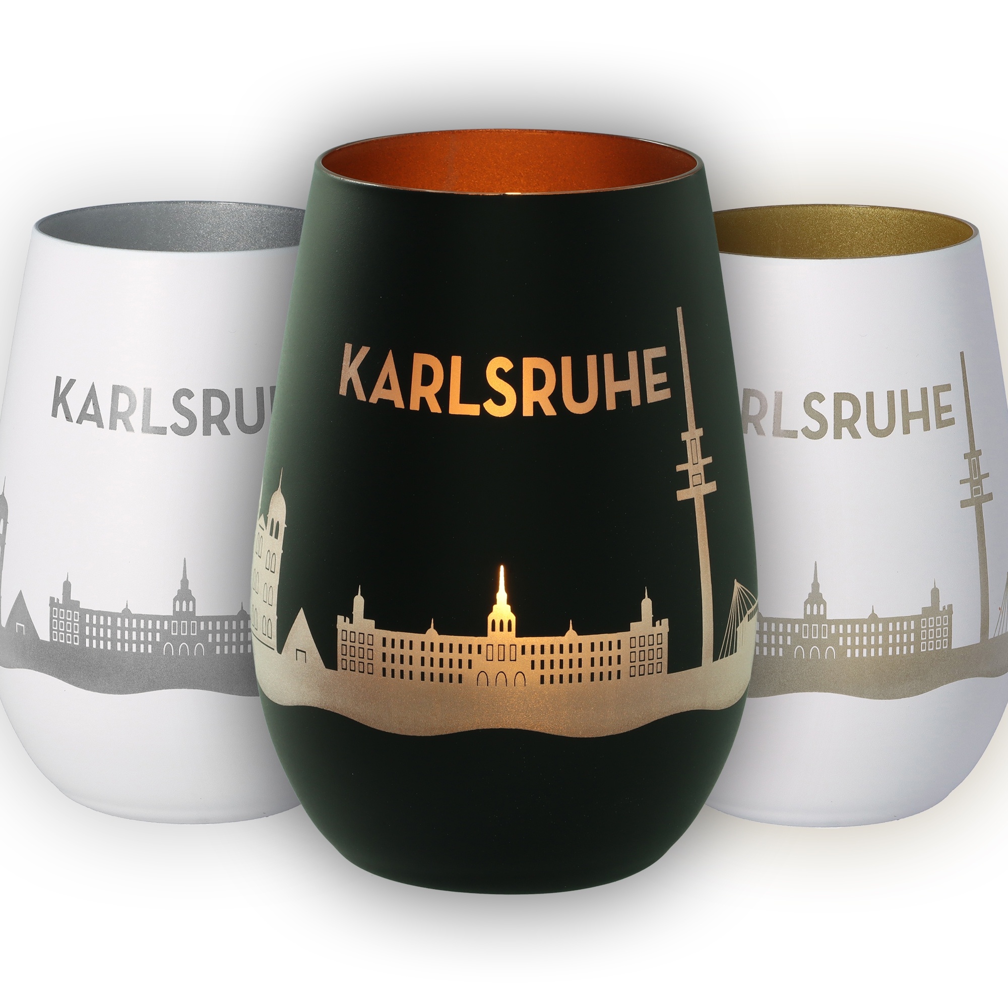 Windlicht Skyline Karlsruhe Töpferei, Tasse, Krug