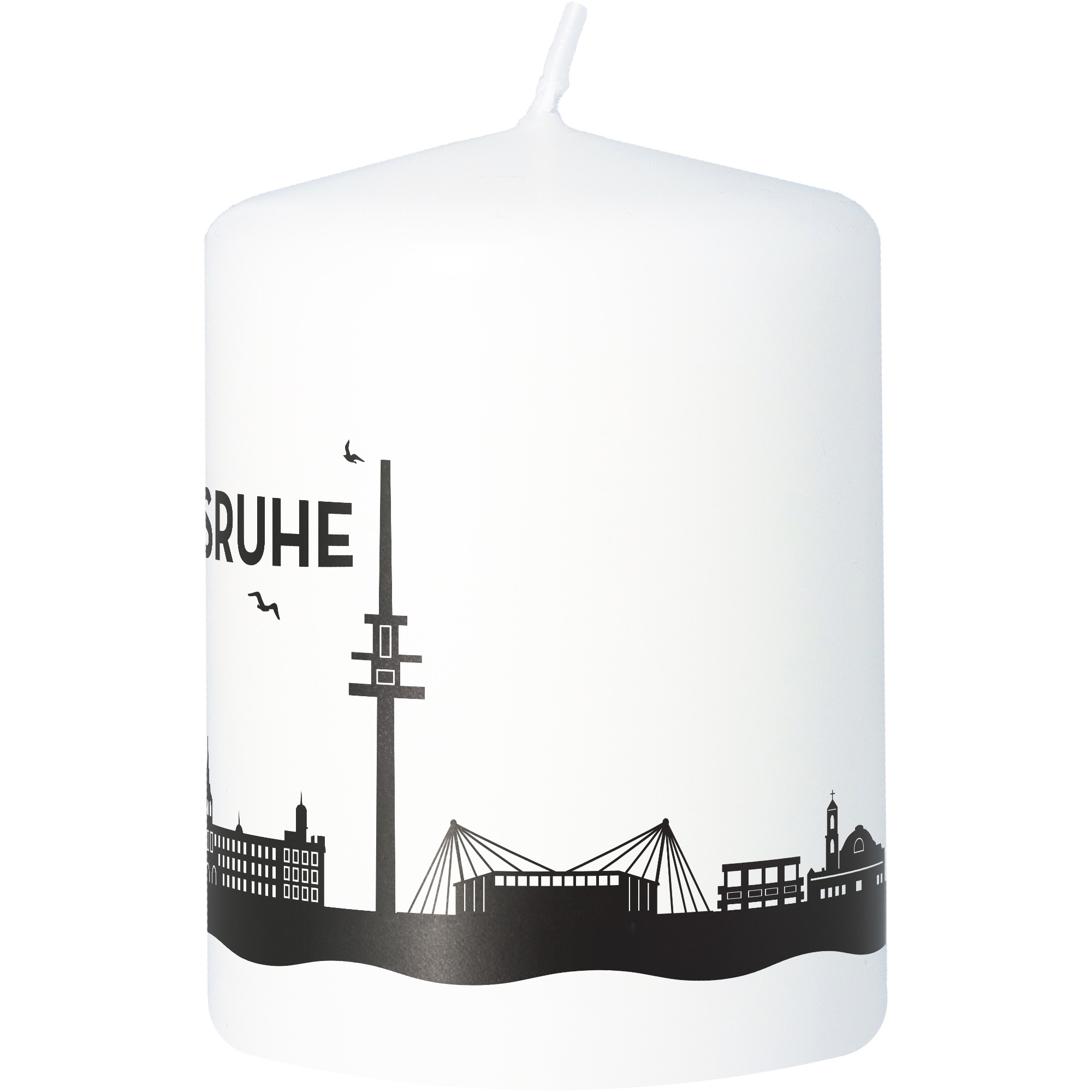 Stumpenkerze Skyline Karlsruhe Stumpenkerze Skyline Karlsruhe