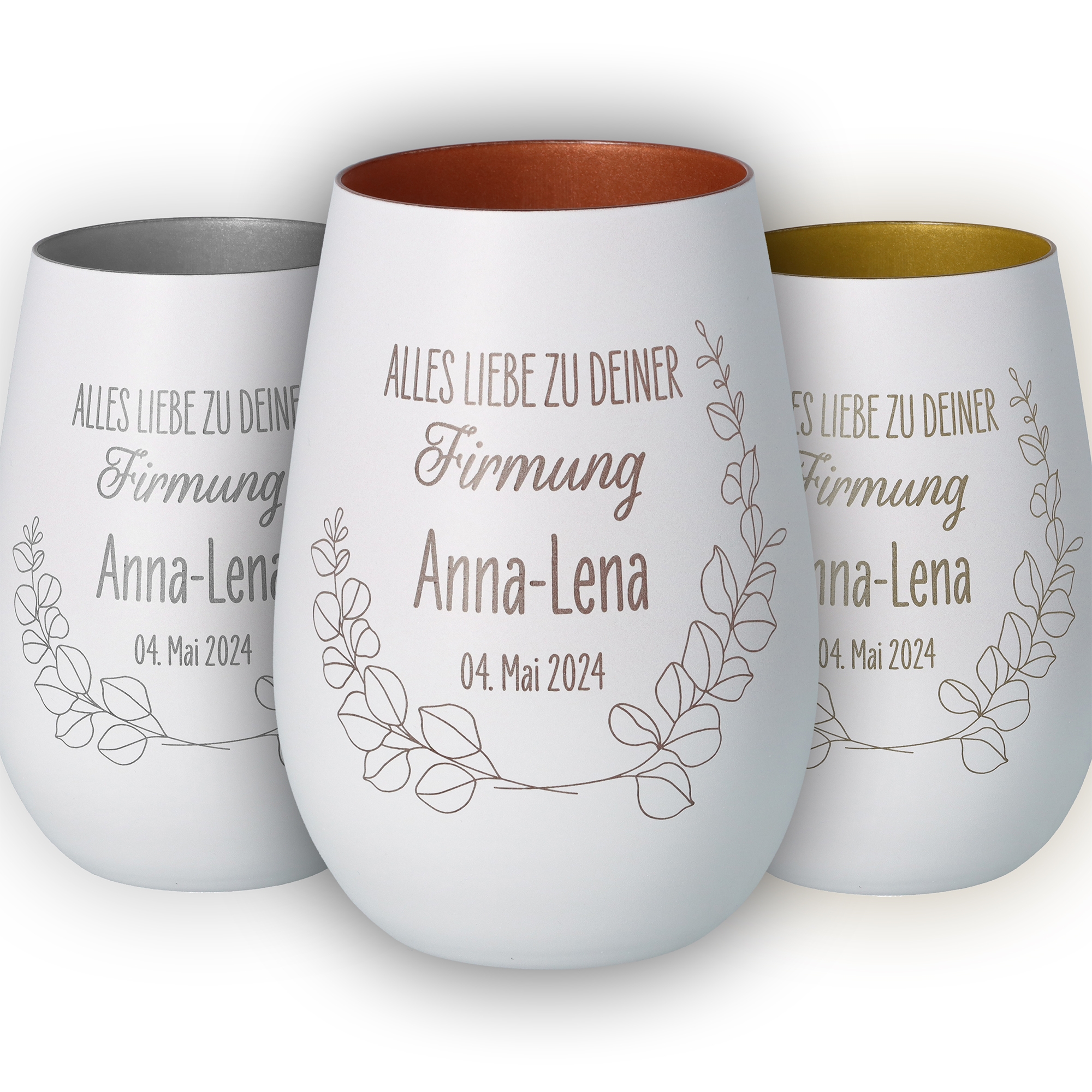 Windlicht "Firmung" Krug, Töpferei, Tasse, Glas, Vase