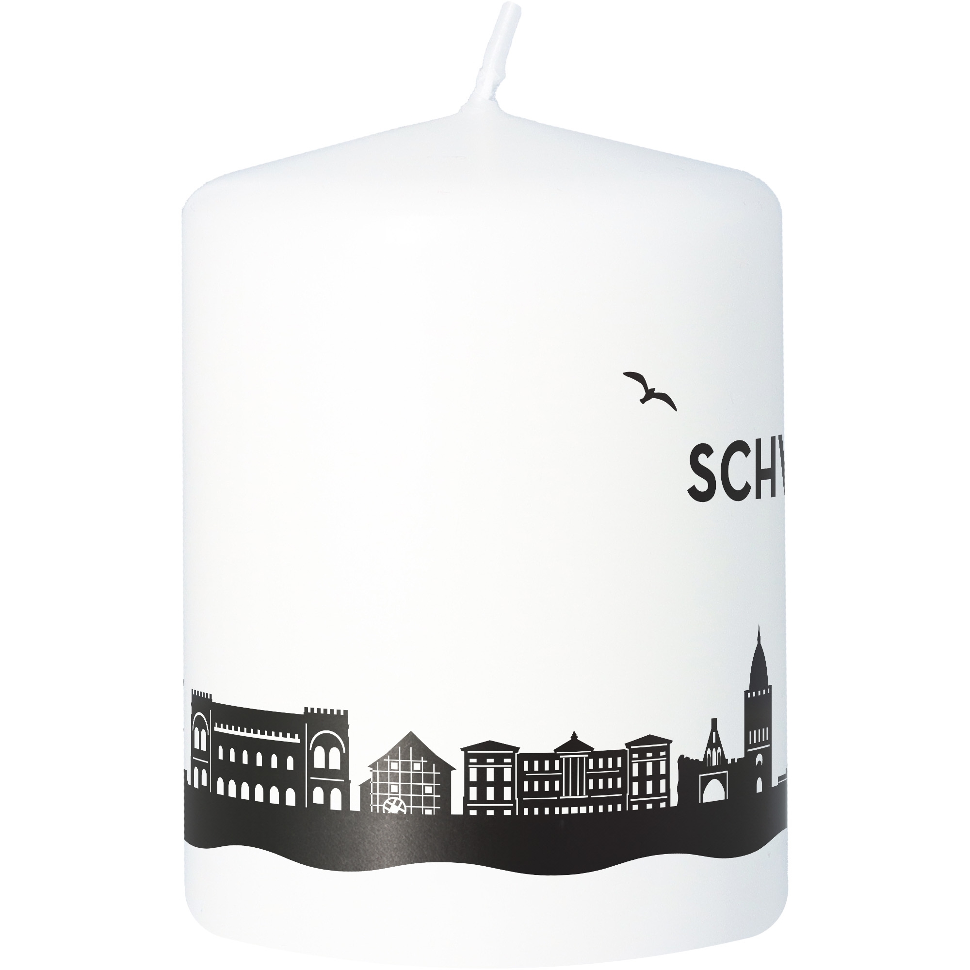 Stumpenkerze Skyline Schwerin Stumpenkerze Skyline Schwerin