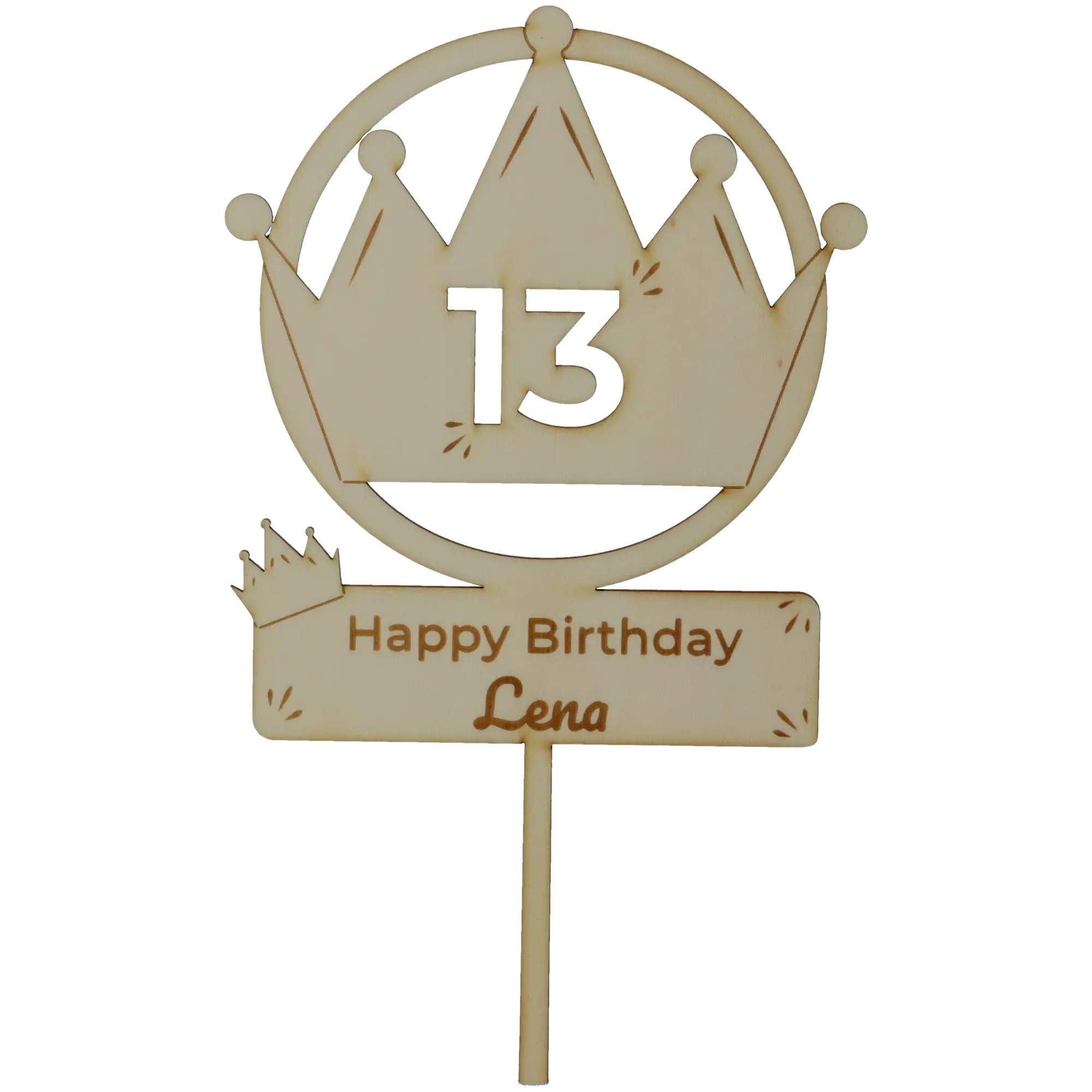 Cake Topper "Happy Birthday" Krone