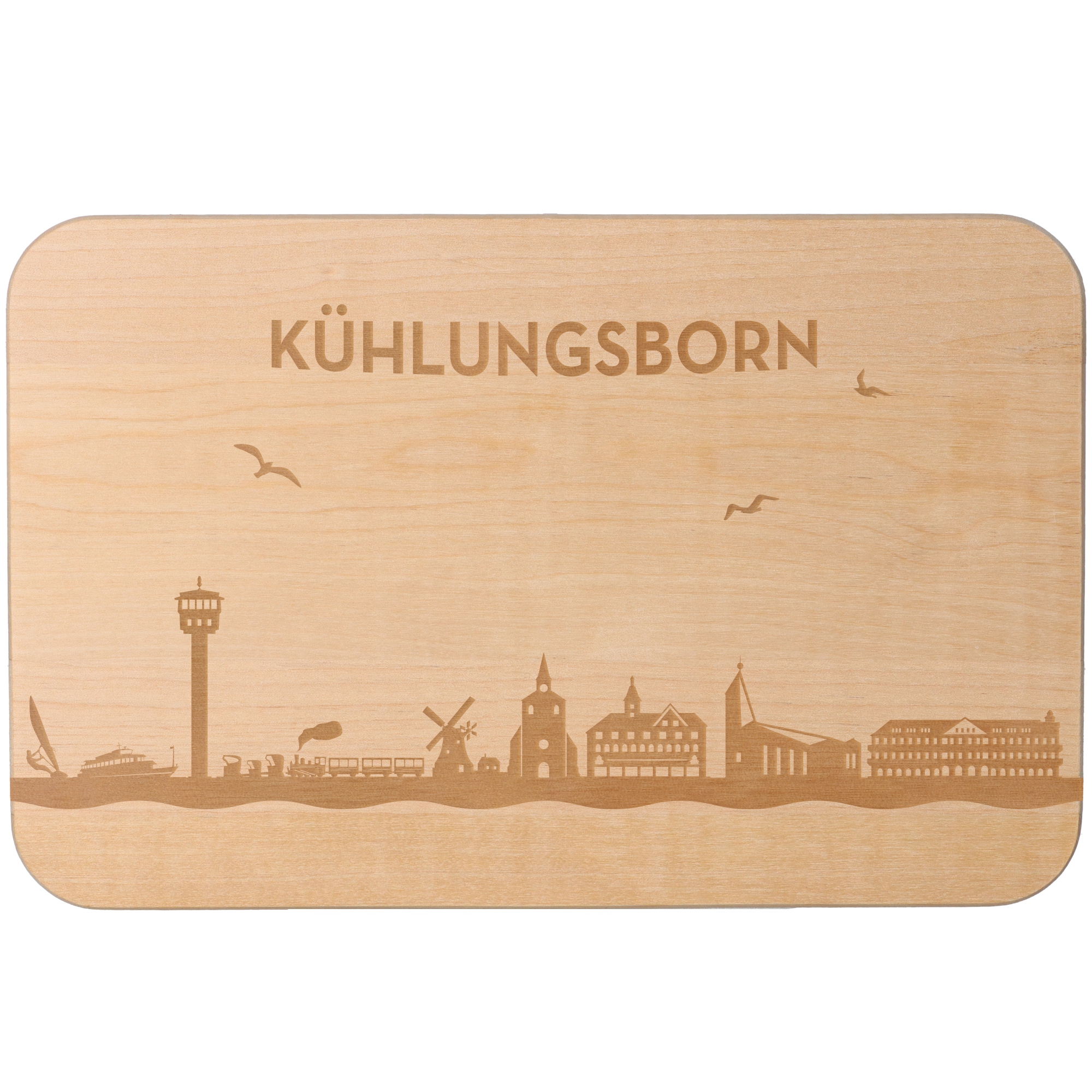 Frühstücksbrett Skyline Kühlungsborn