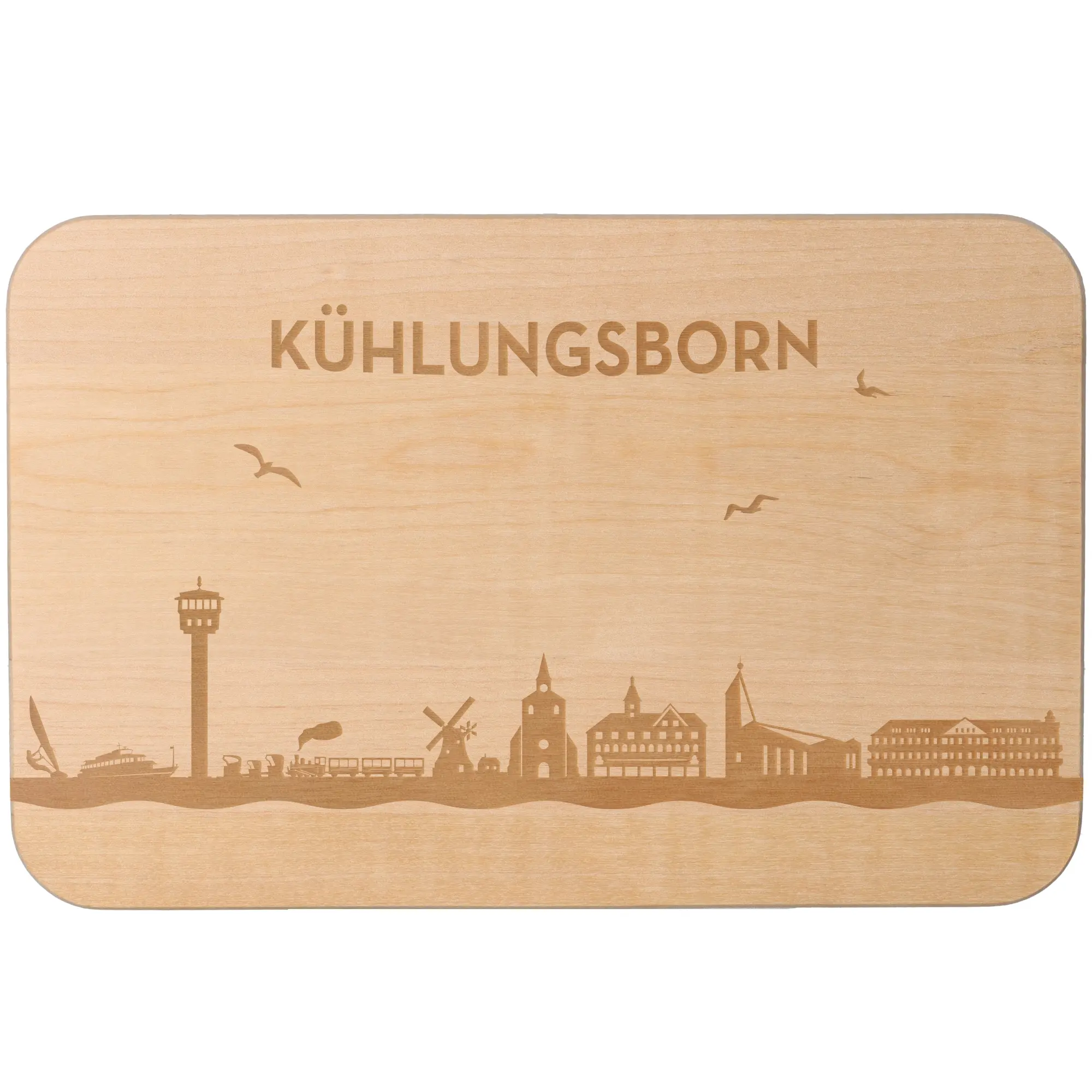 Frühstücksbrett Skyline Kühlungsborn