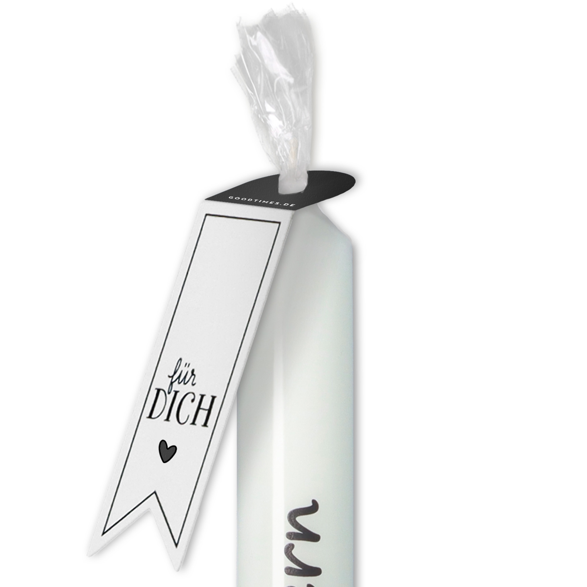 Stabkerze Weiß, Schwarzer Cooler Hase "Frohe Ostern" Stabkerze Weiß, Schwarzer Cooler Hase "Frohe Ostern"