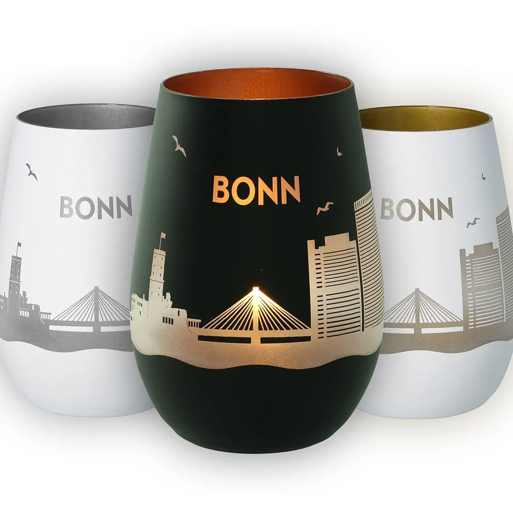 vase, Tumbler, Glas, Stadtansicht, Bonn