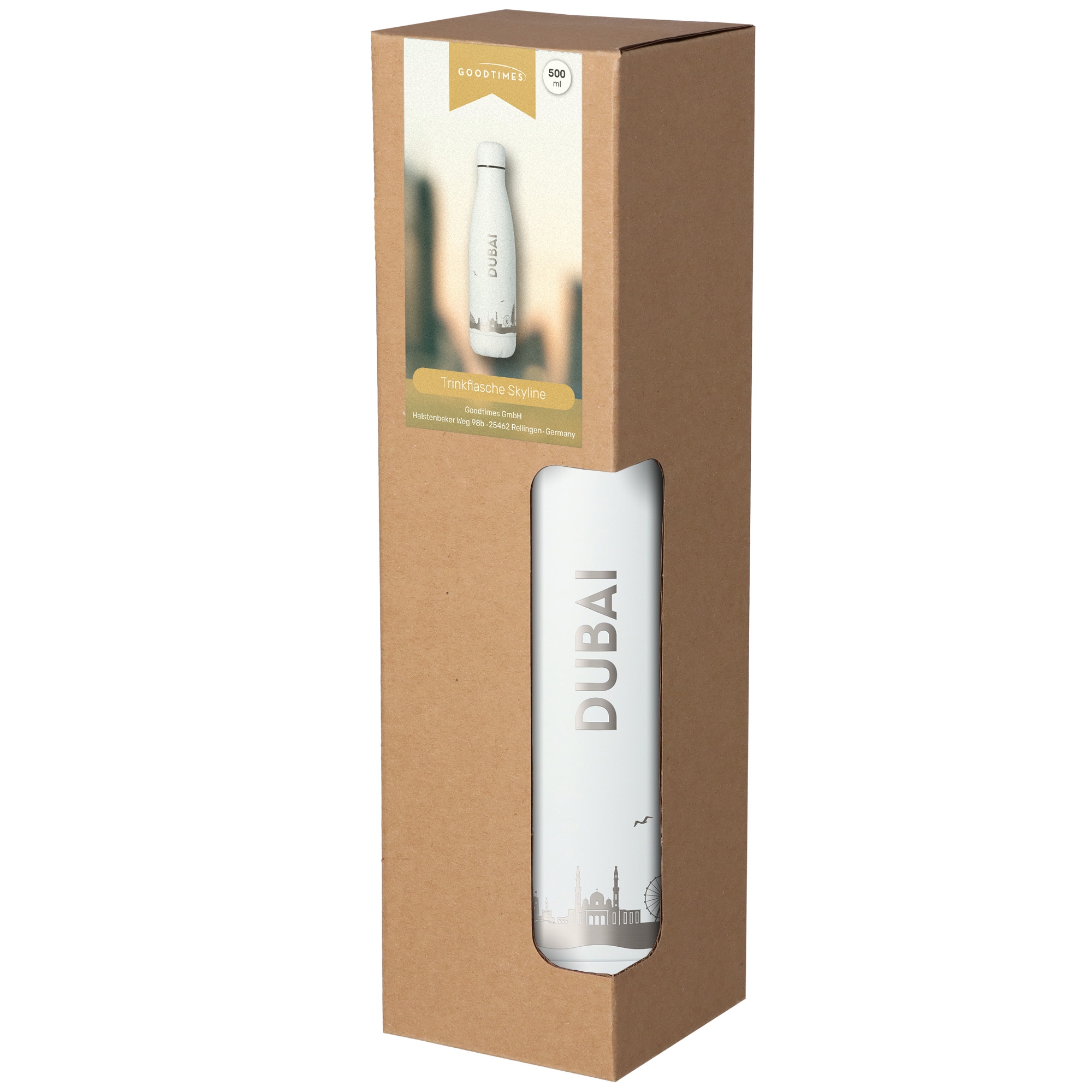 Trinkflasche Skyline Dubai Flasche, Lotion, Postfach, Pinsel, Werkzeug