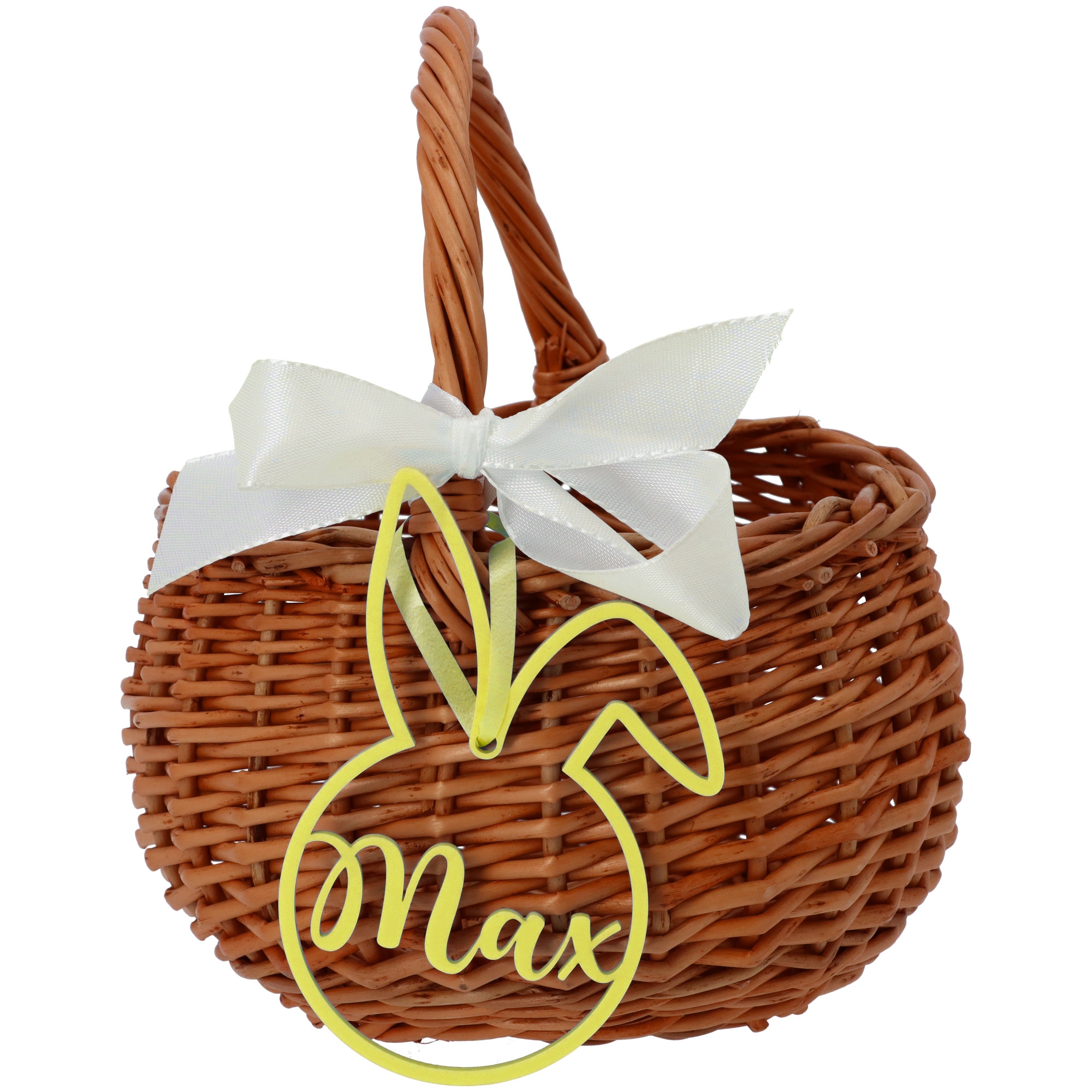 Osterkörbchen mit Hasenanhänger Osterkörbchen mit Hasenanhänger