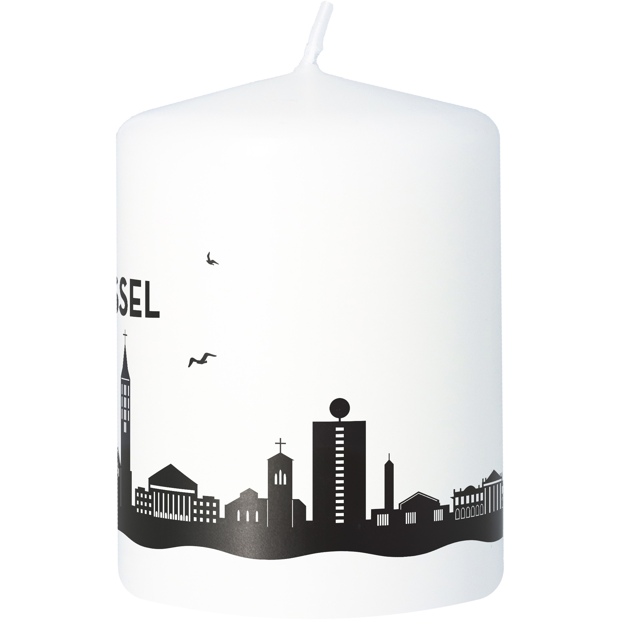 Stumpenkerze Skyline Kassel Kerze