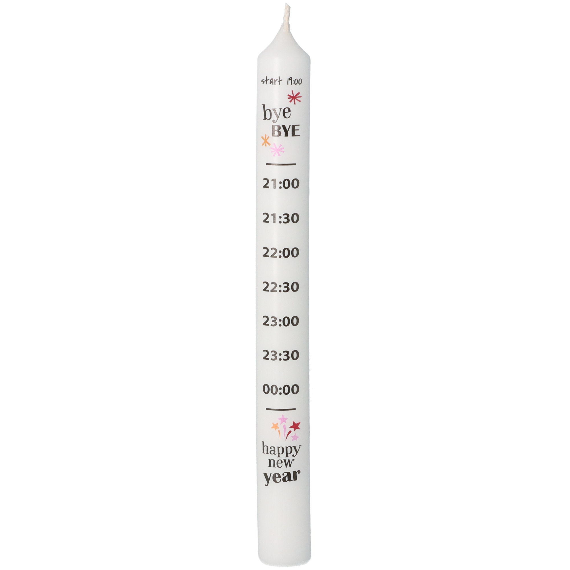 Stabkerze Silvester Countdown "Happy New Year"