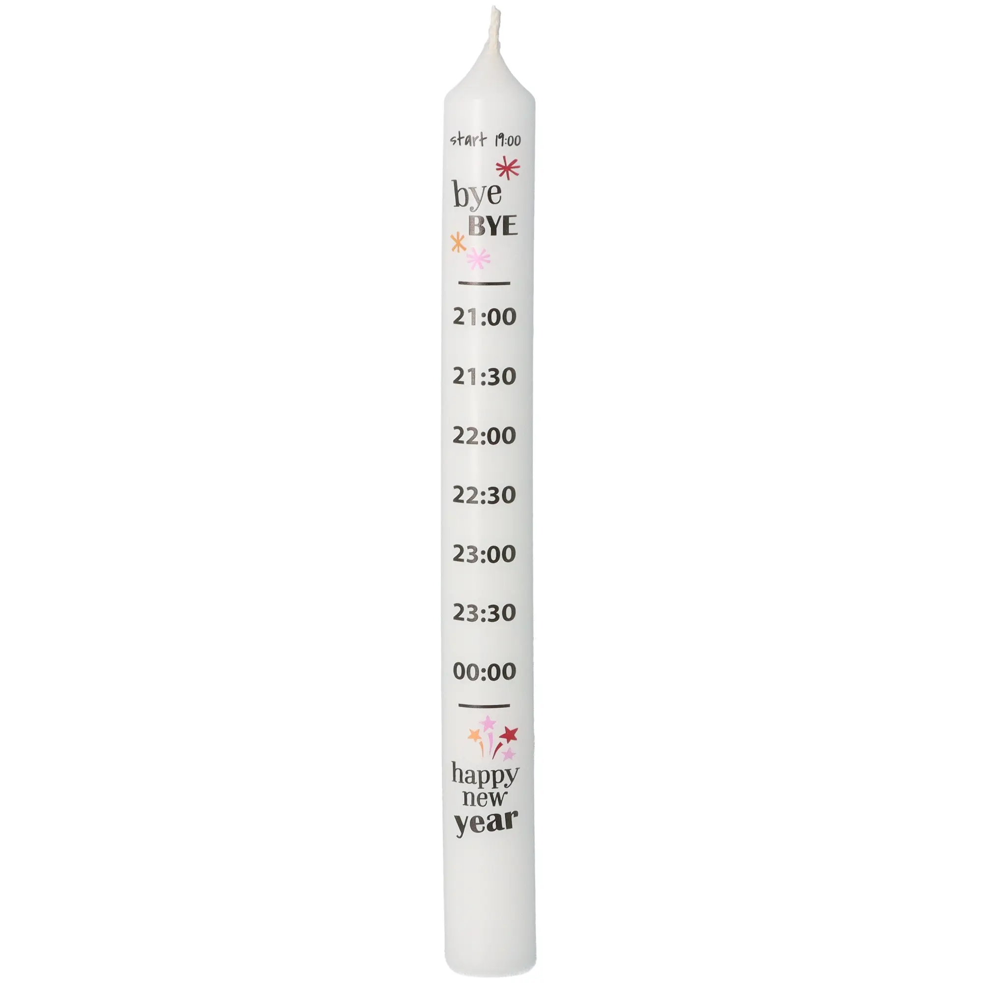Stabkerze Silvester Countdown "Happy New Year"