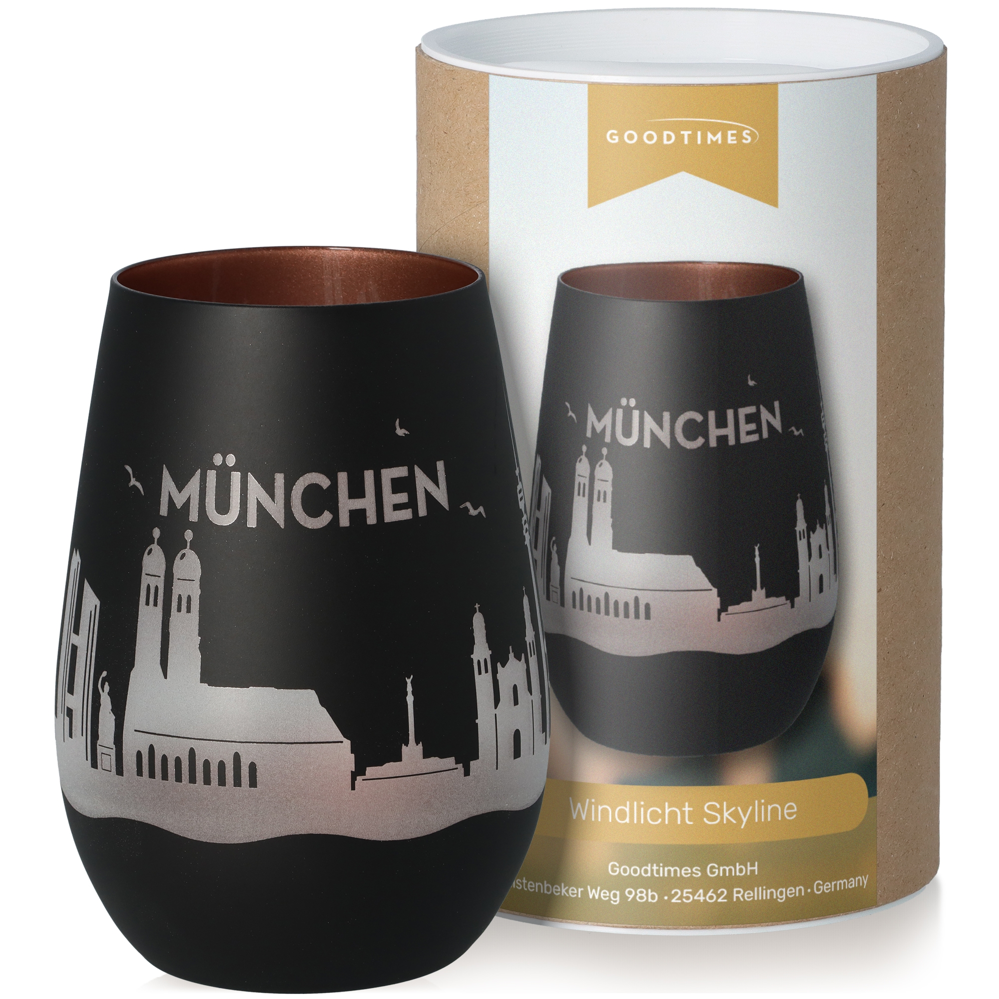 Windlicht Skyline München Krug, Töpferei, Lampe, Tasse