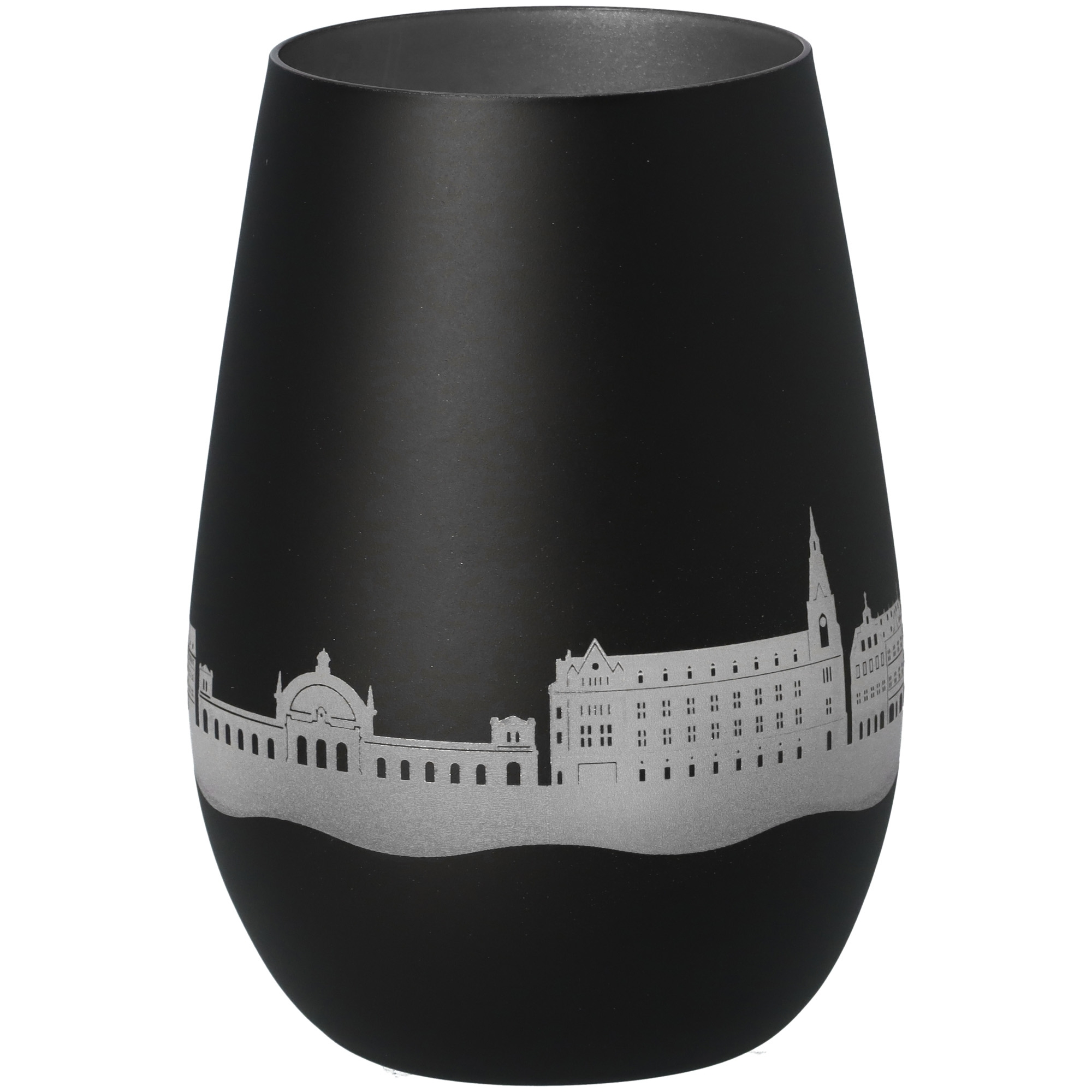 Windlicht Skyline Erfurt Töpferei, Glas, Lampe, Vase