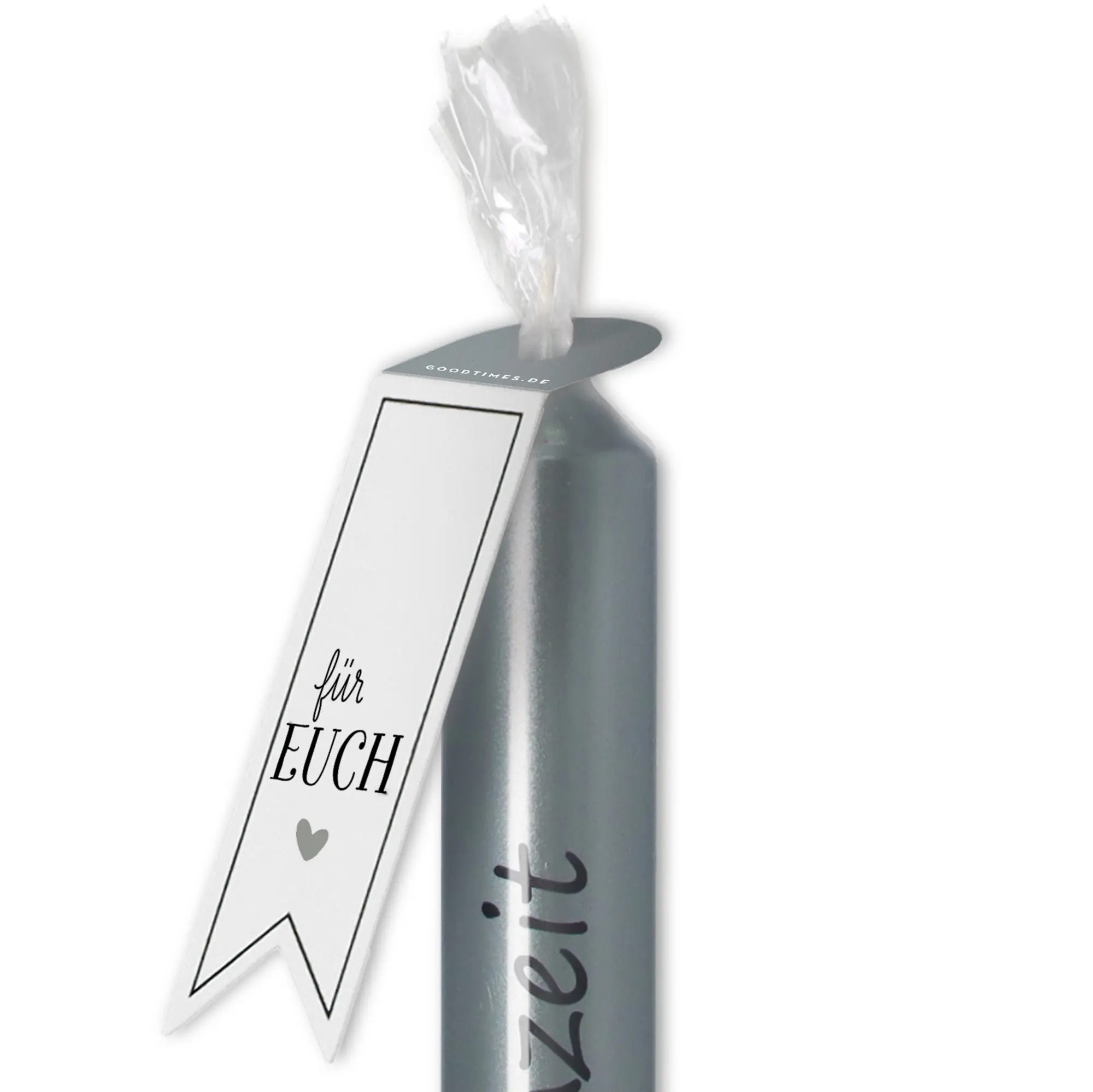 Stabkerze Metallic "25 - Silberhochzeit"