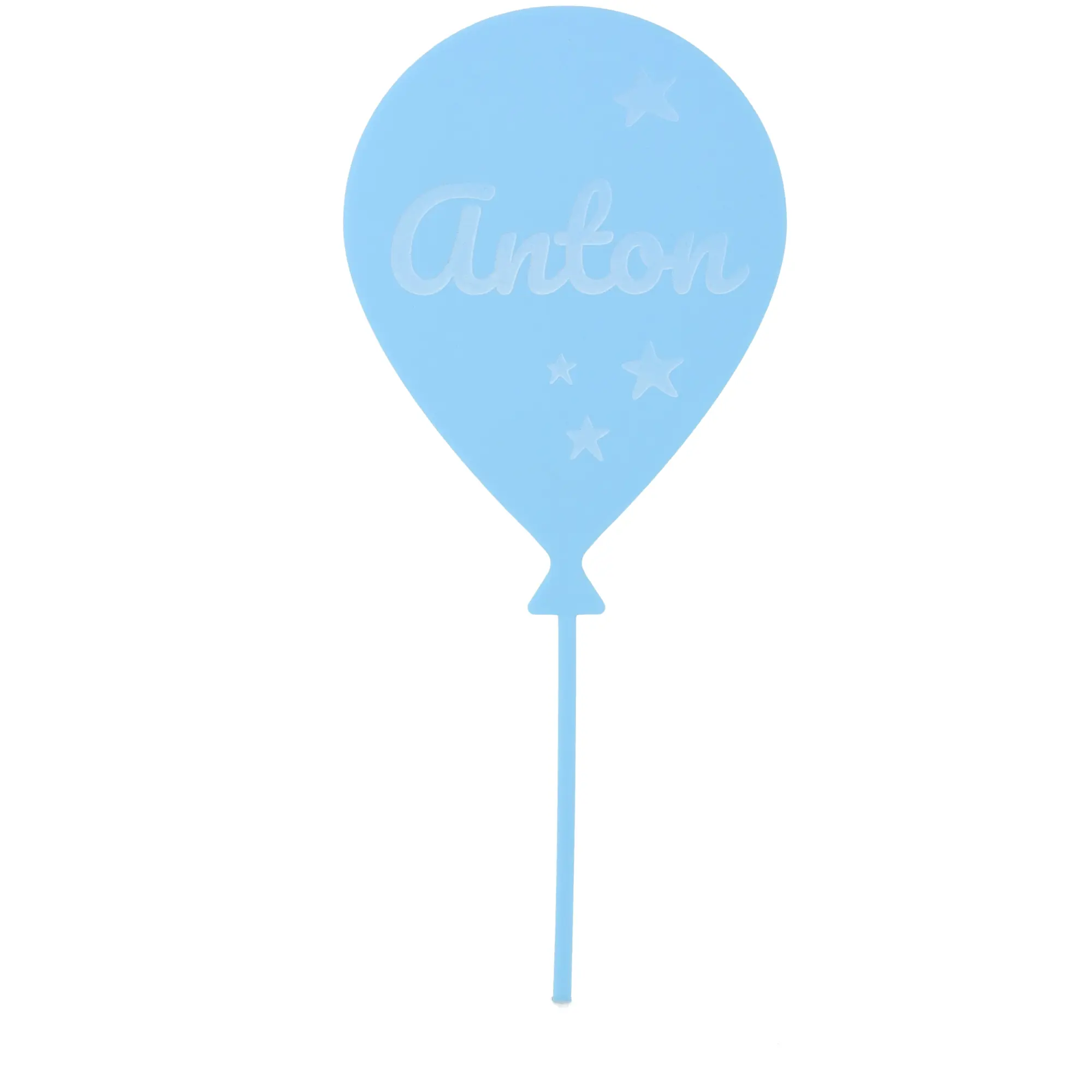 Cake Topper Ballon mit Sternen Blau