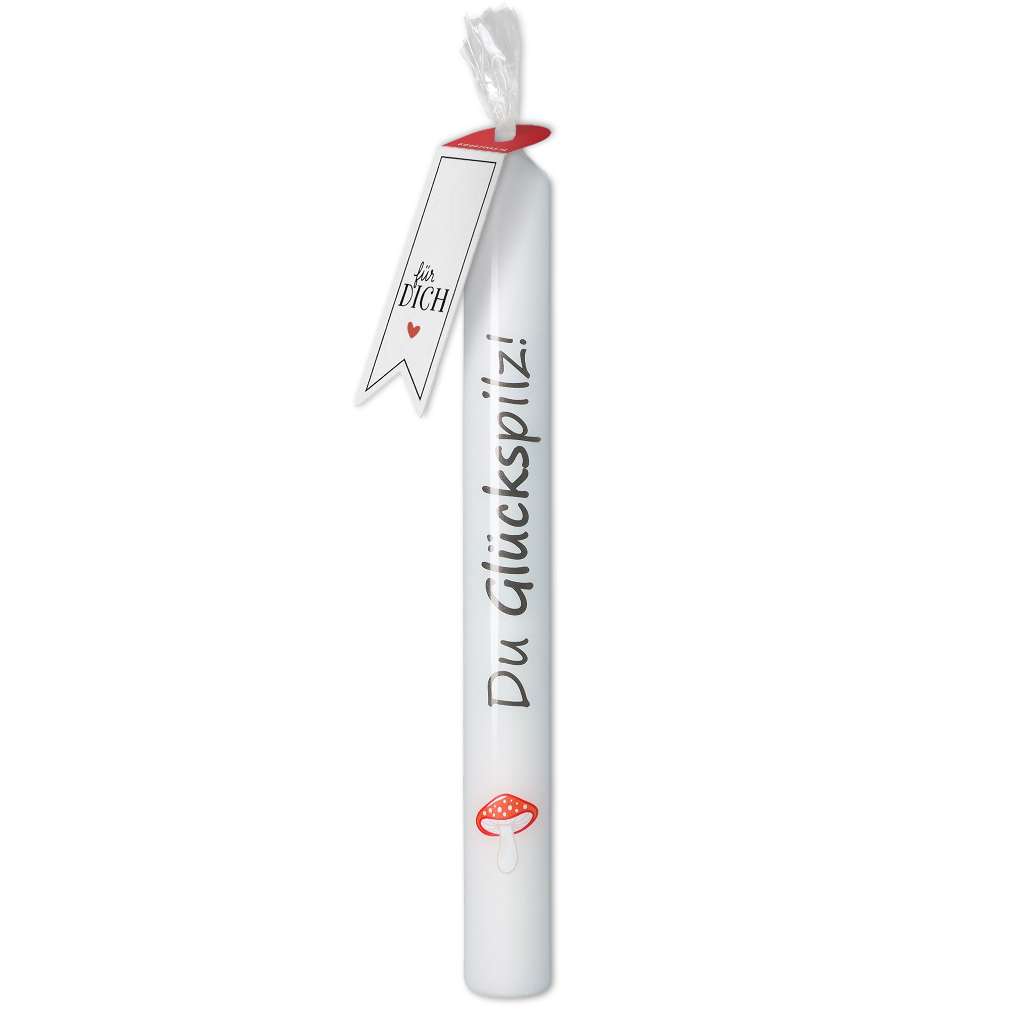 Stabkerze "Du Glückspilz" Stabkerze "Du Glückspilz"