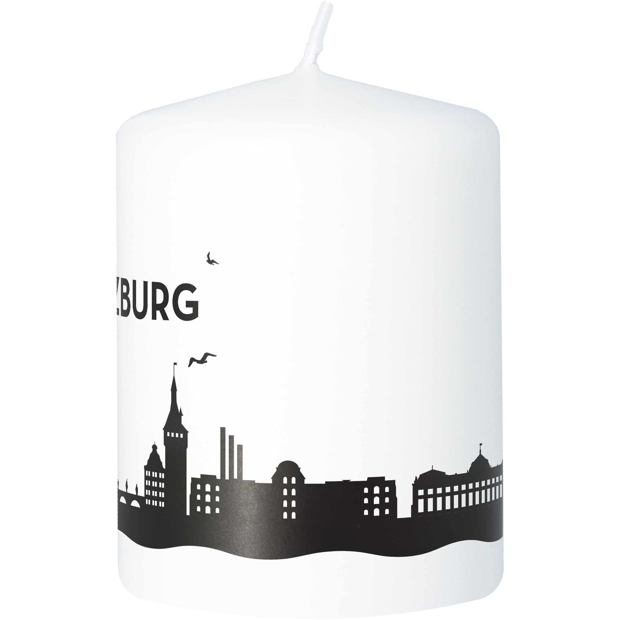 Stumpenkerze Skyline Würzburg Kerze