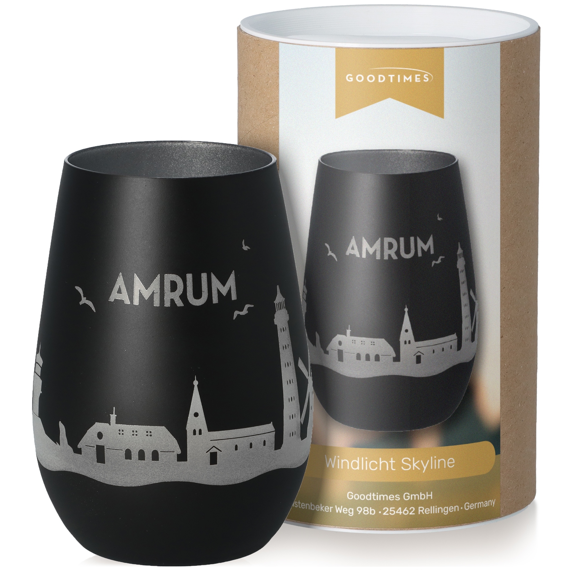 Windlicht Skyline Amrum