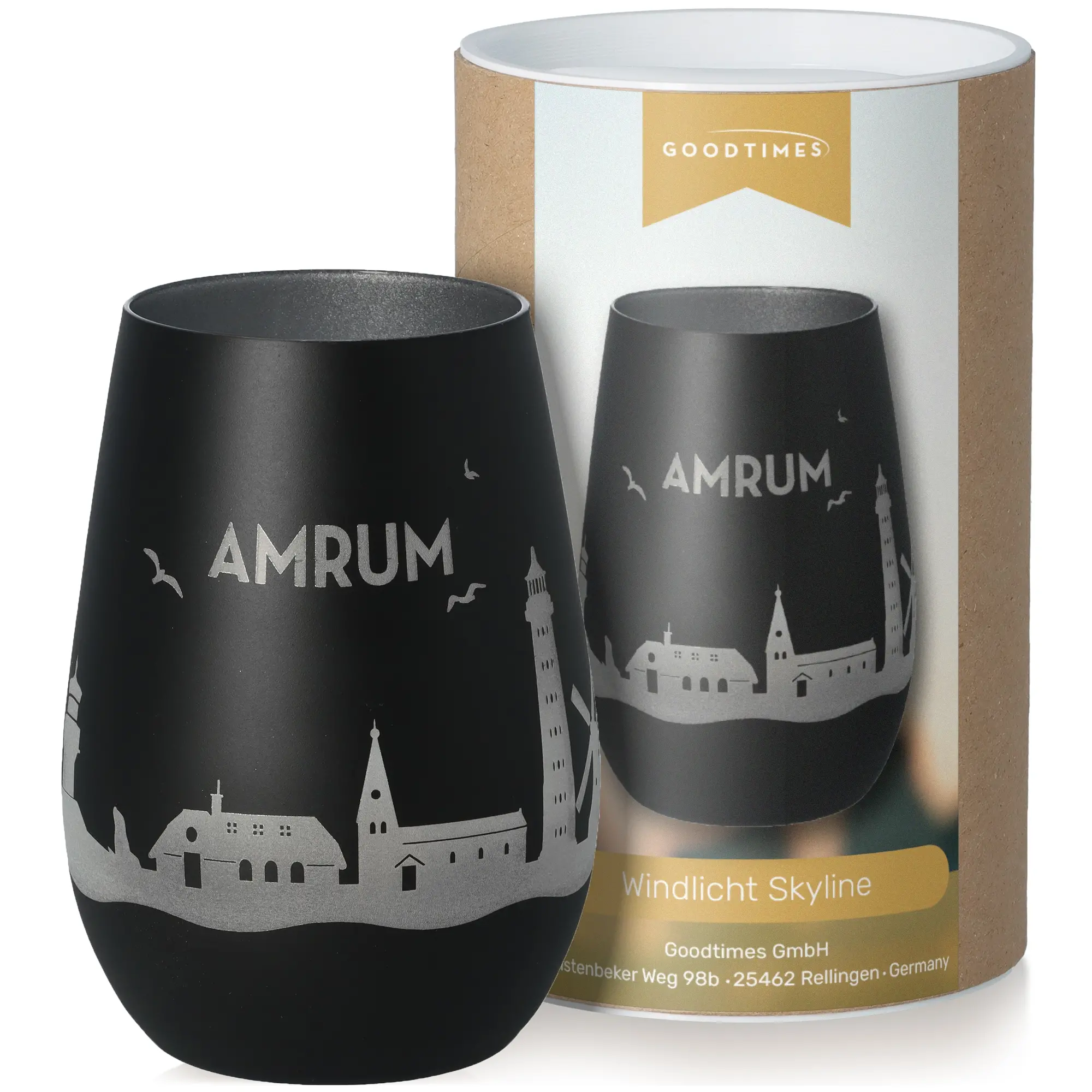 Windlicht Skyline Amrum