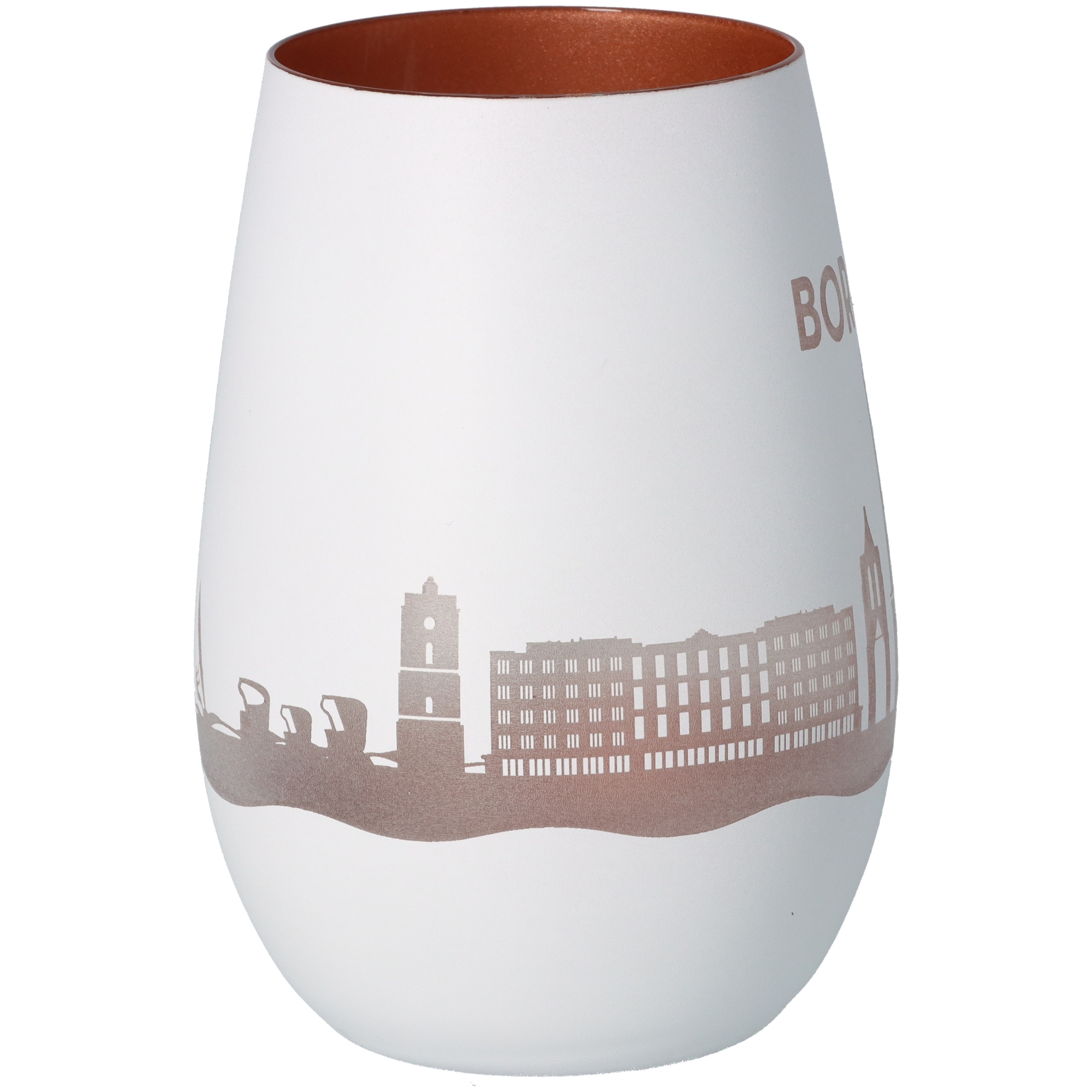 Windlicht Skyline Borkum Töpferei, Glas, Vase, Kunst, Porzellan