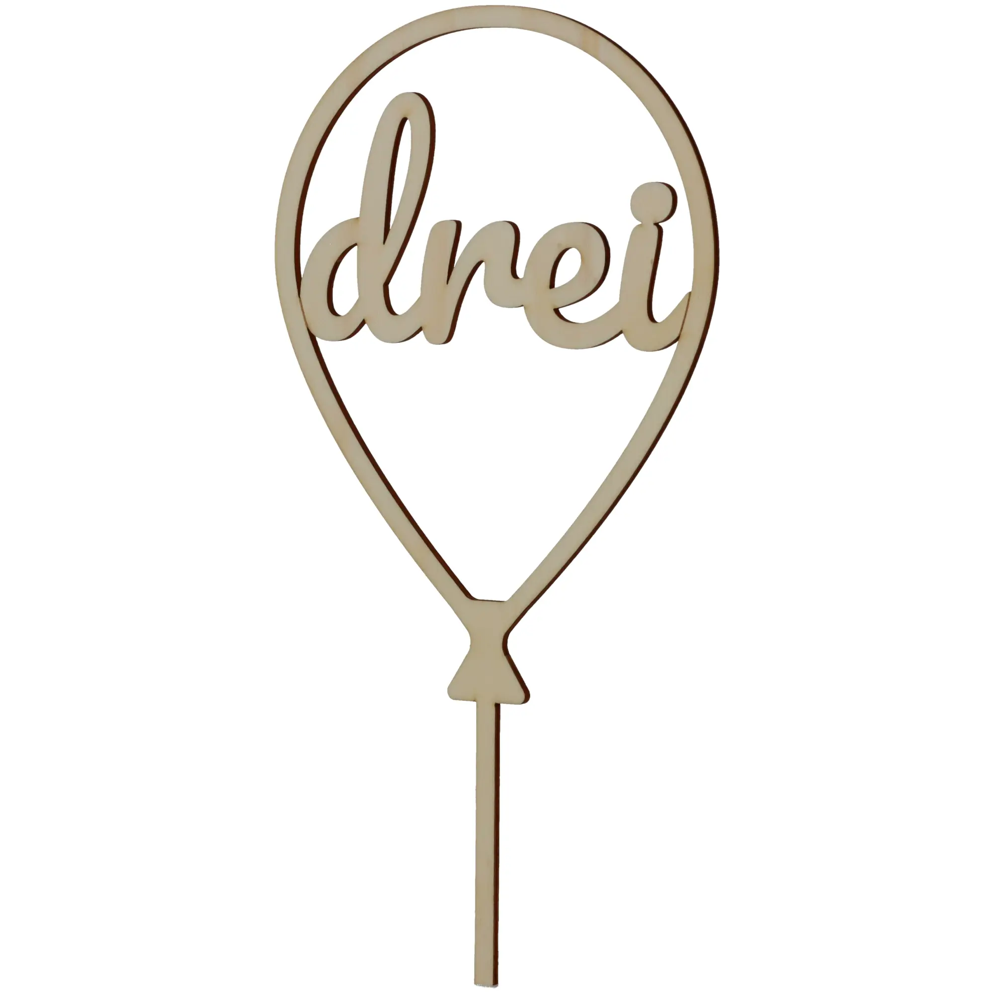 Cake Topper Ballon Zahl 3