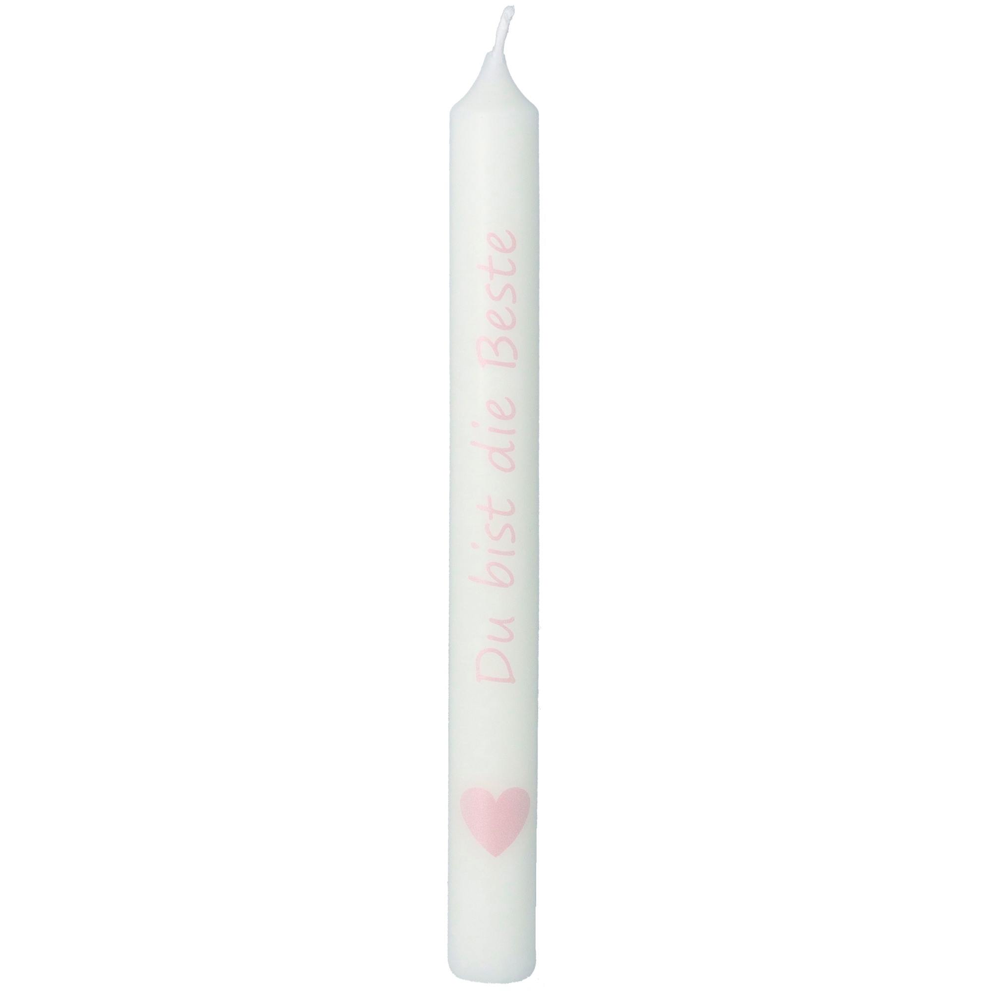 Stabkerze "Du bist die Beste" Rosa